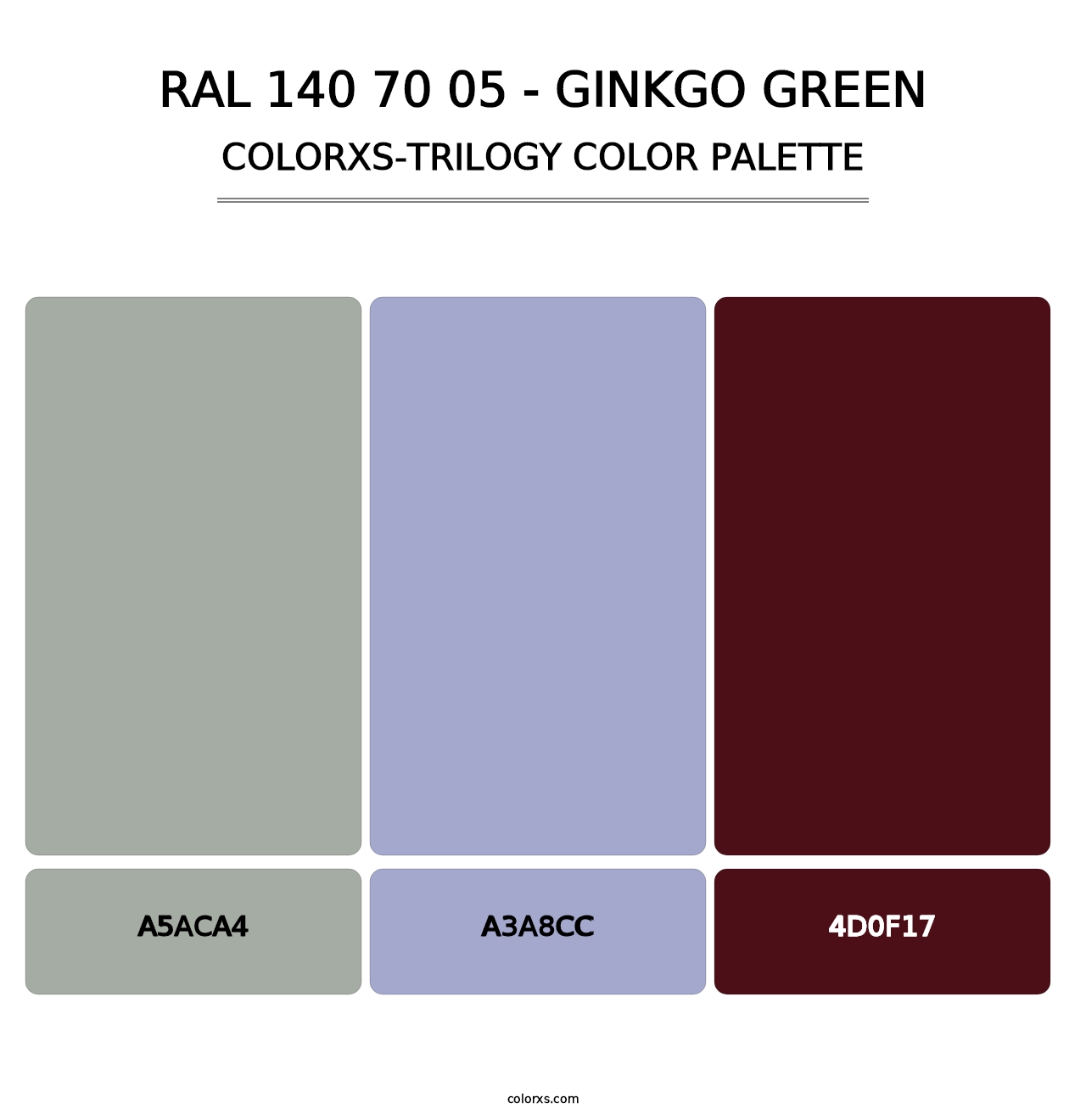 RAL 140 70 05 - Ginkgo Green - Colorxs Trilogy Palette