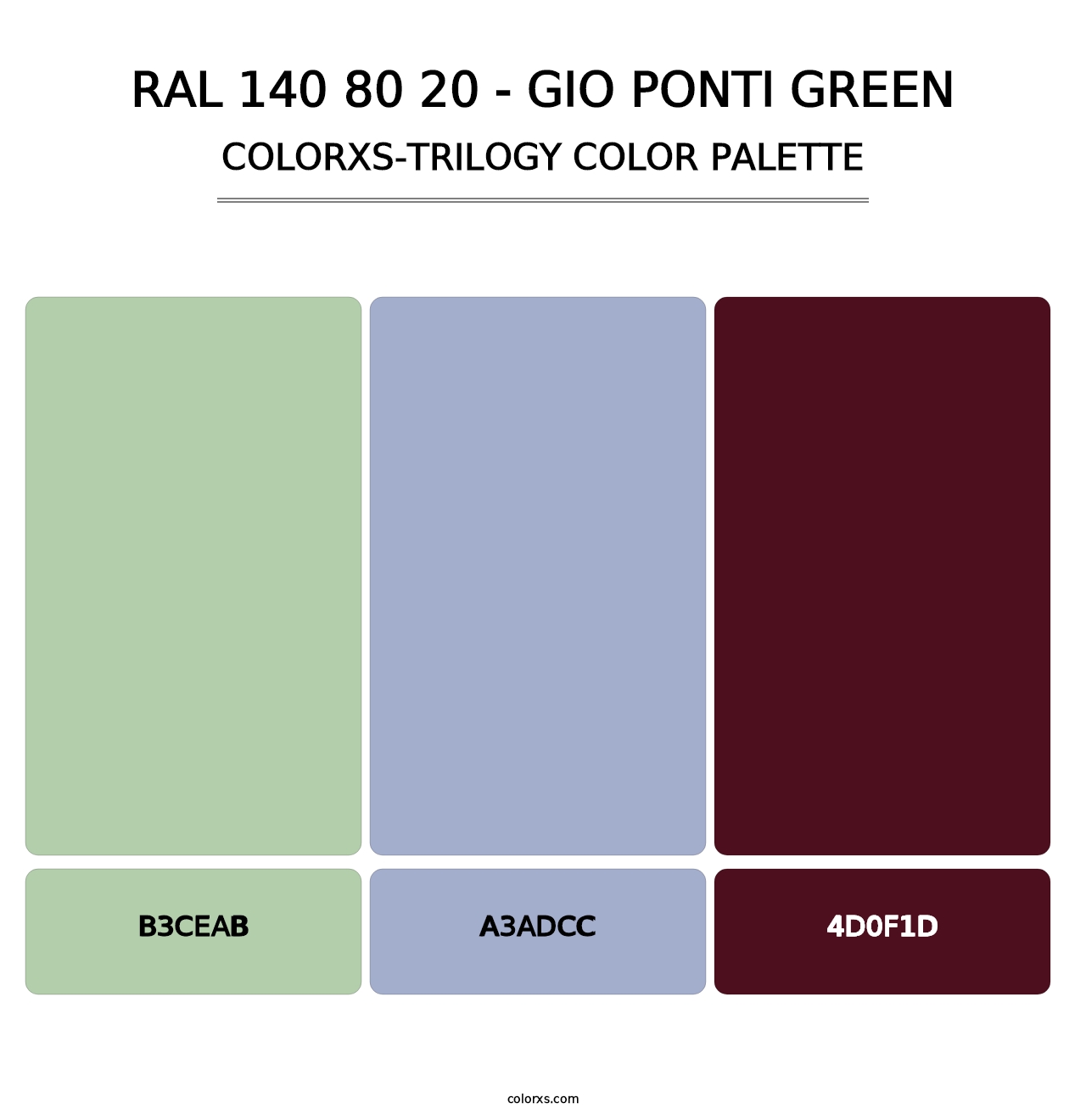 RAL 140 80 20 - Gio Ponti Green - Colorxs Trilogy Palette