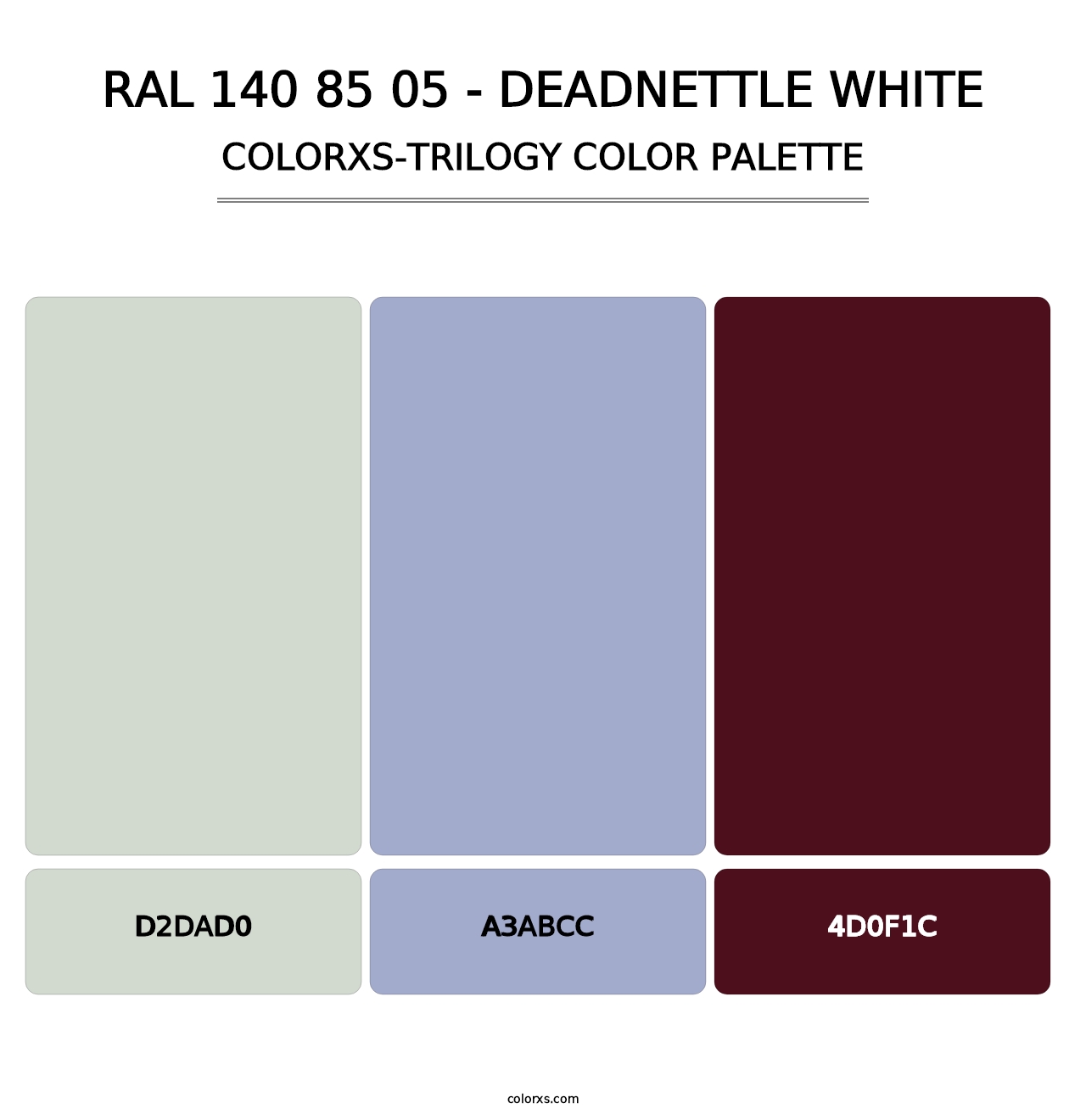 RAL 140 85 05 - Deadnettle White - Colorxs Trilogy Palette