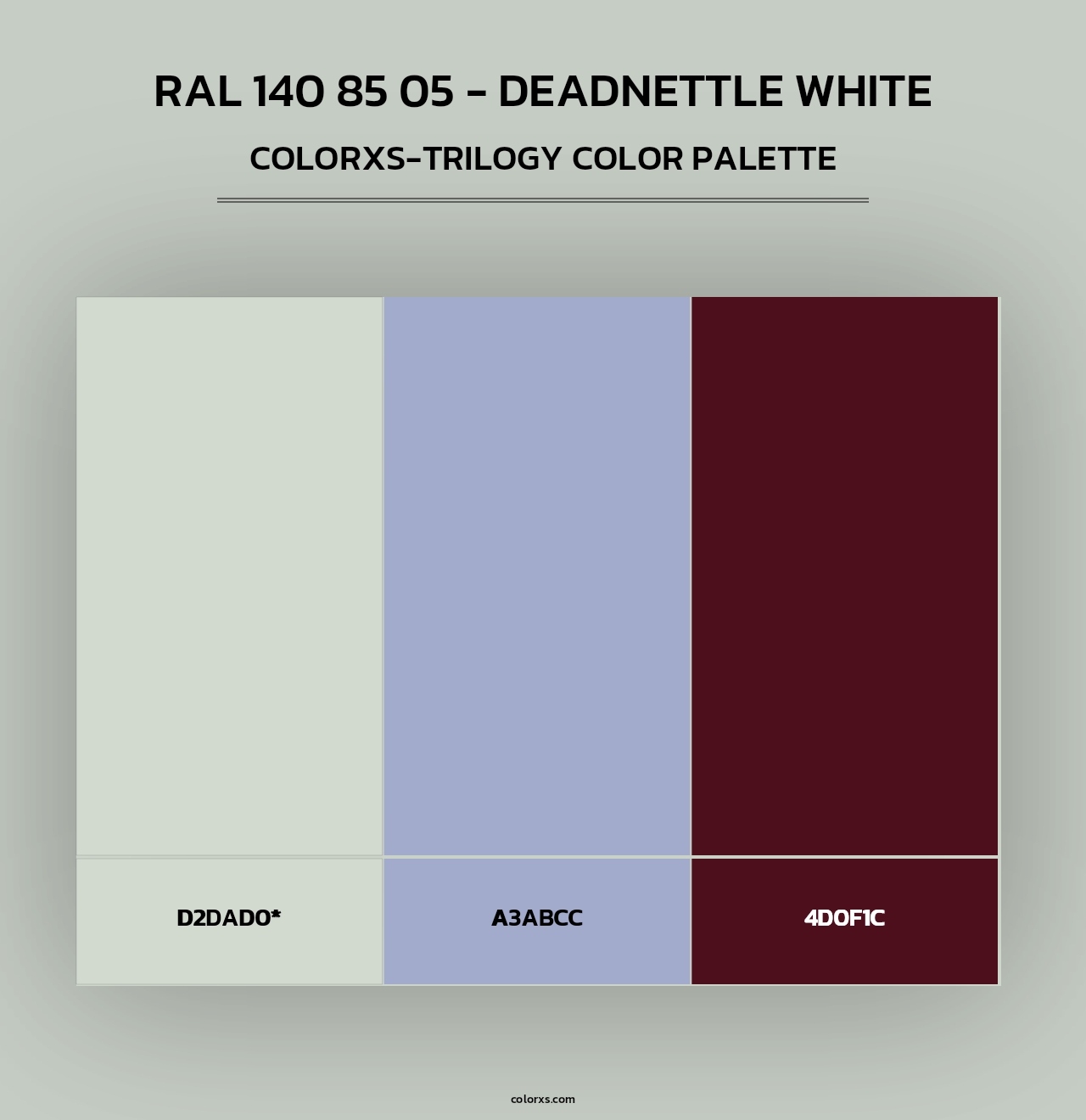 RAL 140 85 05 - Deadnettle White - Colorxs Trilogy Palette