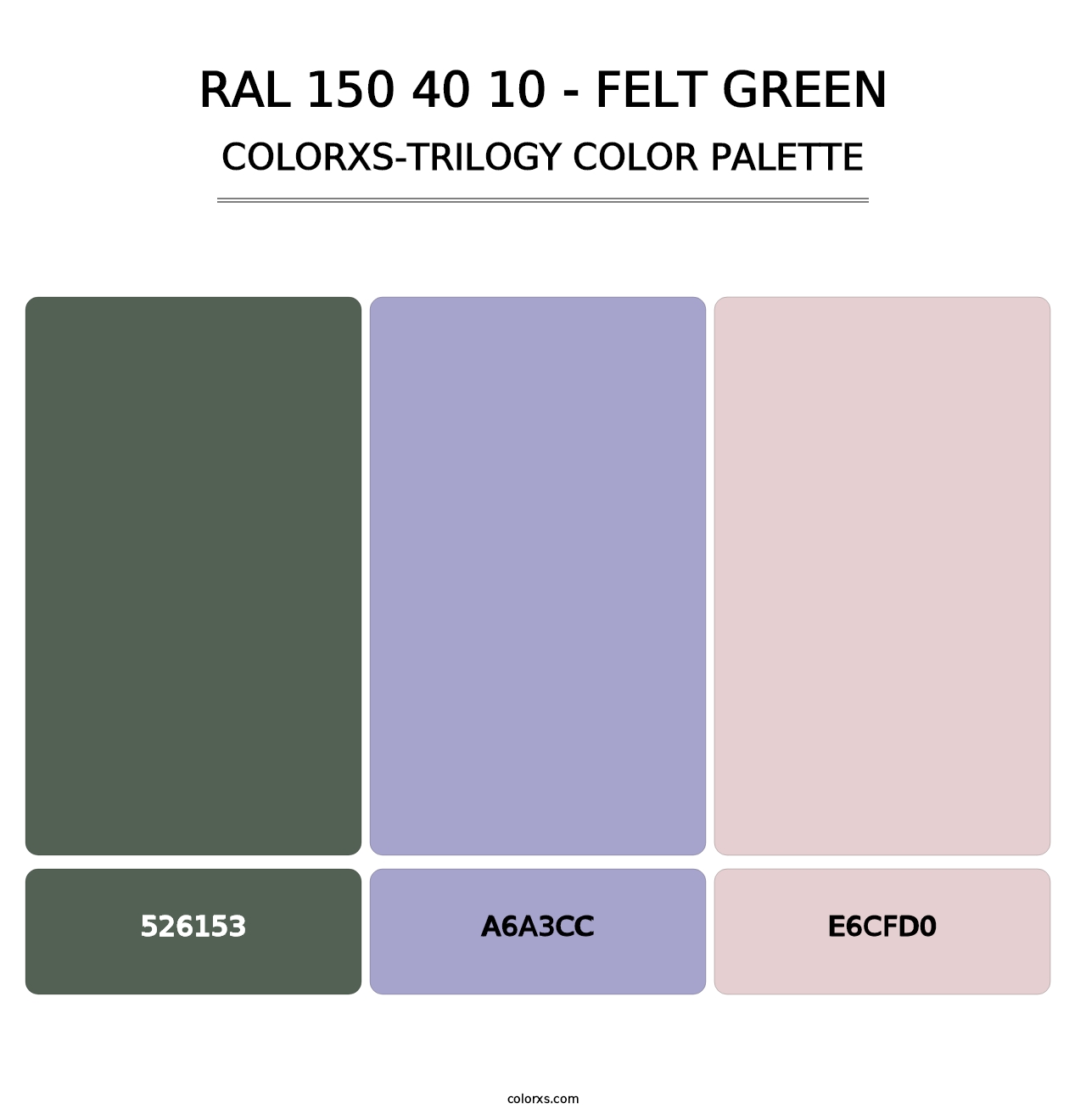 RAL 150 40 10 - Felt Green - Colorxs Trilogy Palette