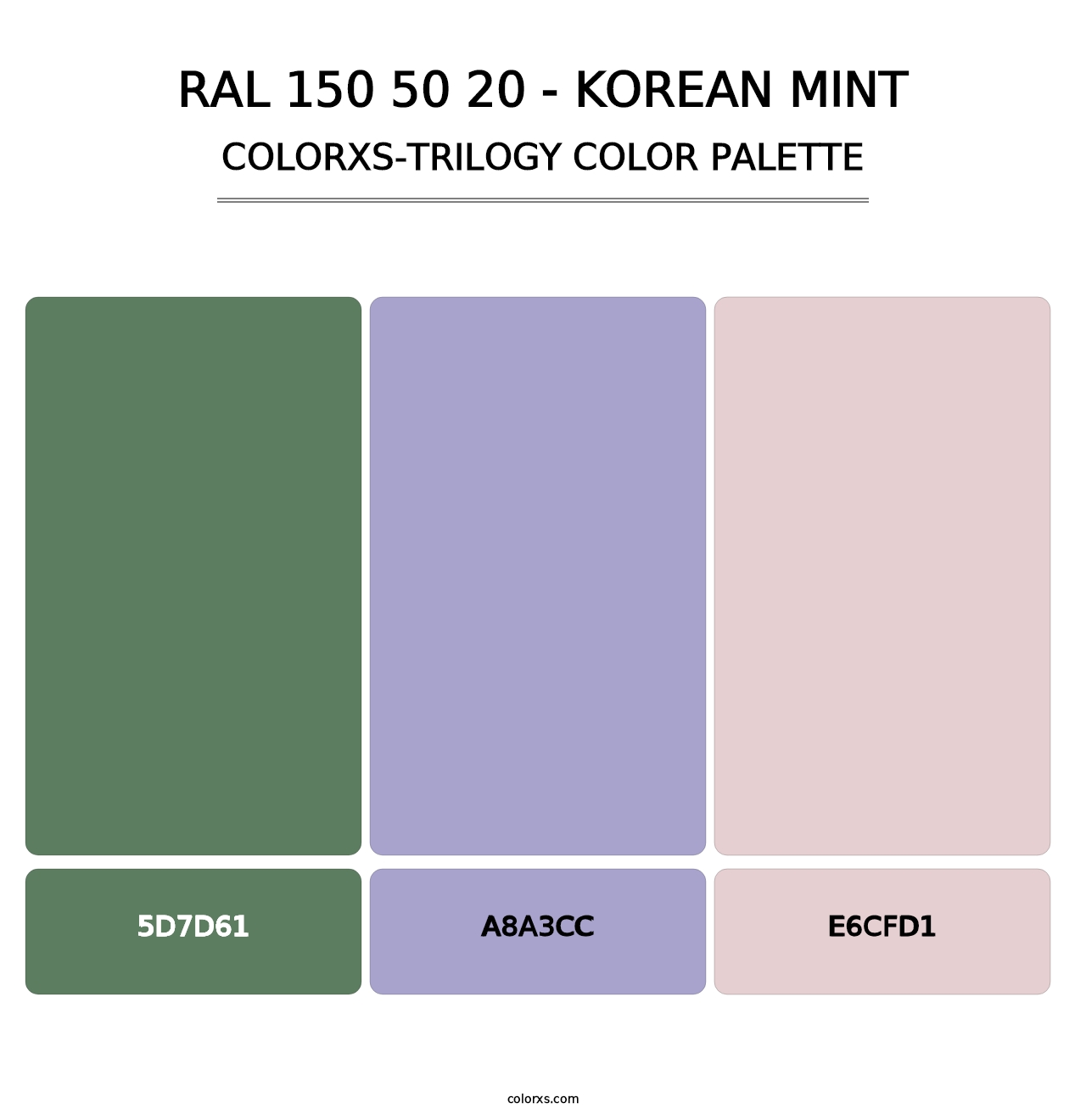 RAL 150 50 20 - Korean Mint - Colorxs Trilogy Palette