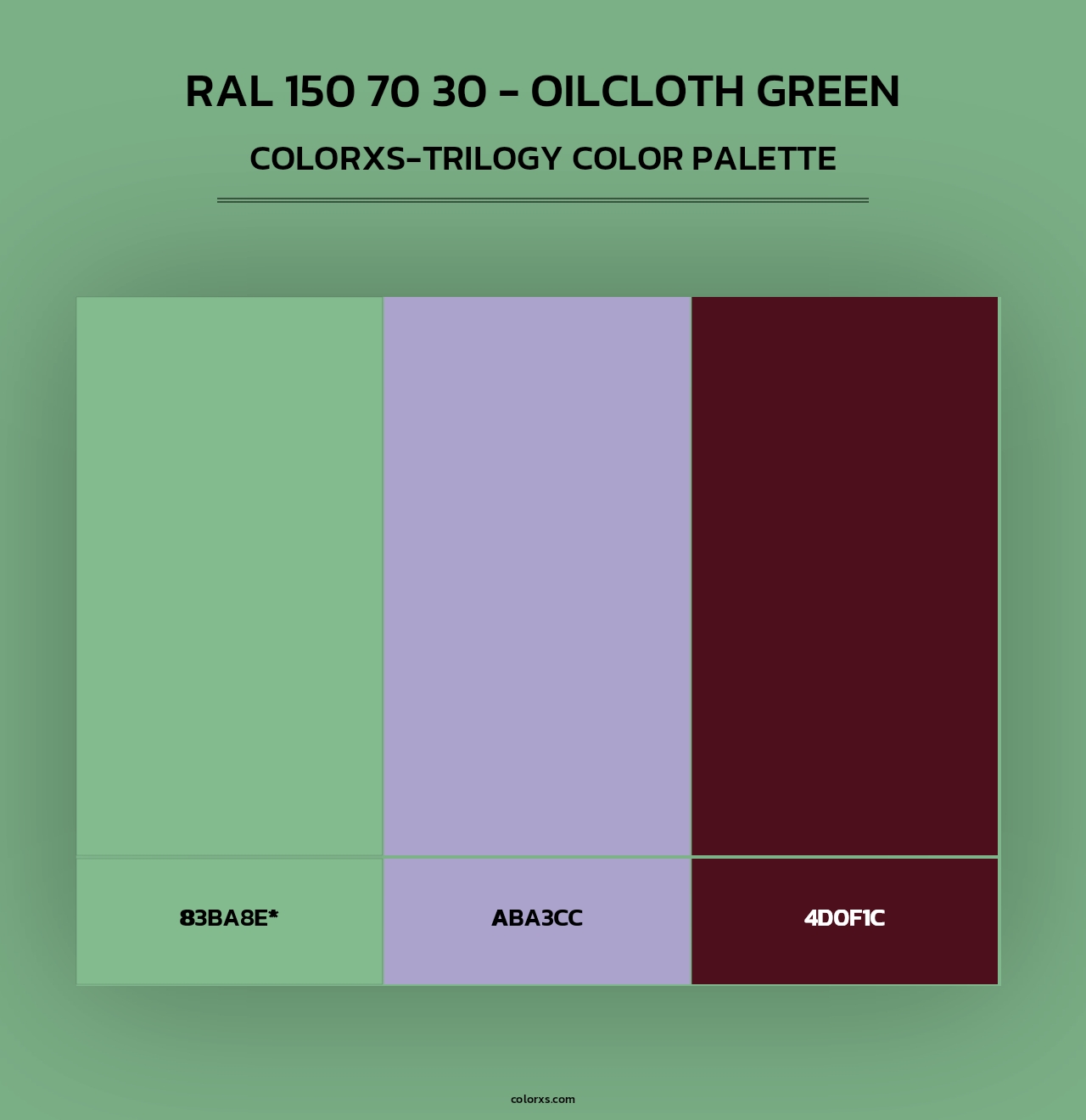 RAL 150 70 30 - Oilcloth Green - Colorxs Trilogy Palette