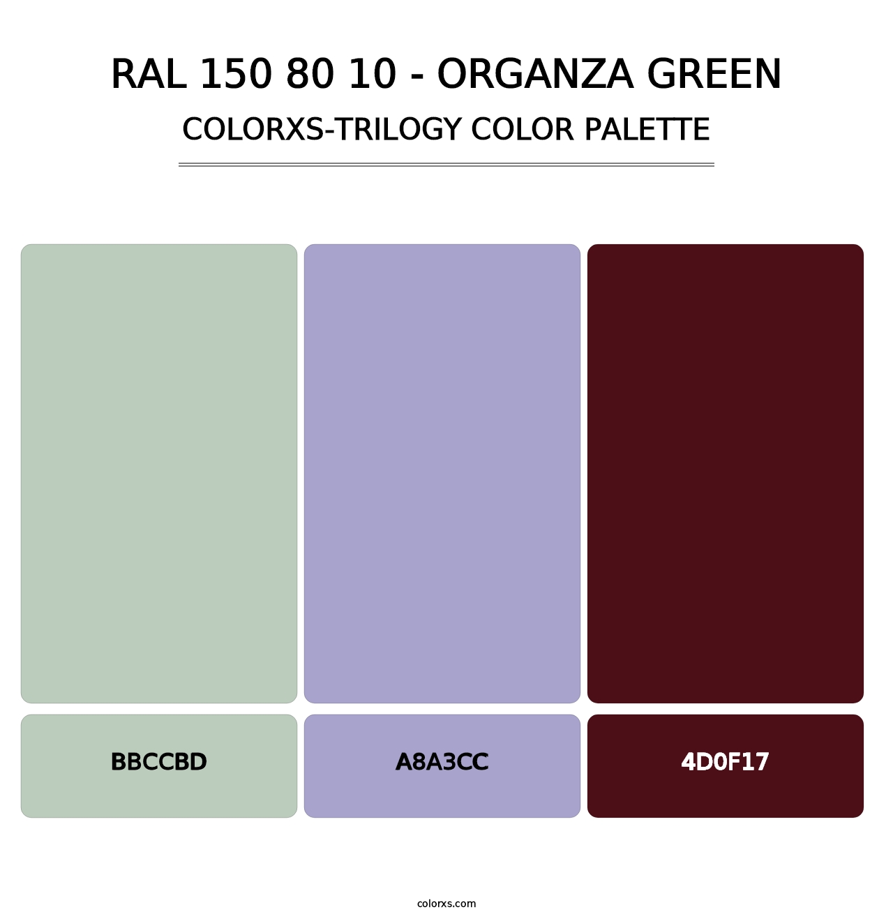 RAL 150 80 10 - Organza Green - Colorxs Trilogy Palette