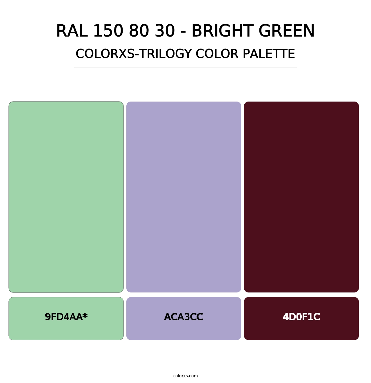 RAL 150 80 30 - Bright Green - Colorxs Trilogy Palette