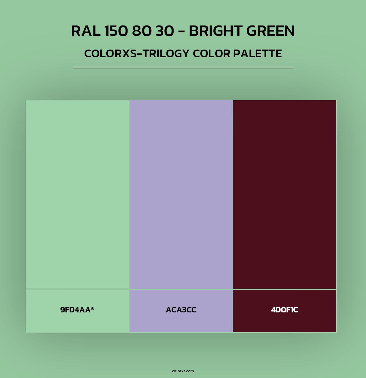 RAL 150 80 30 - Bright Green - Colorxs Trilogy Palette