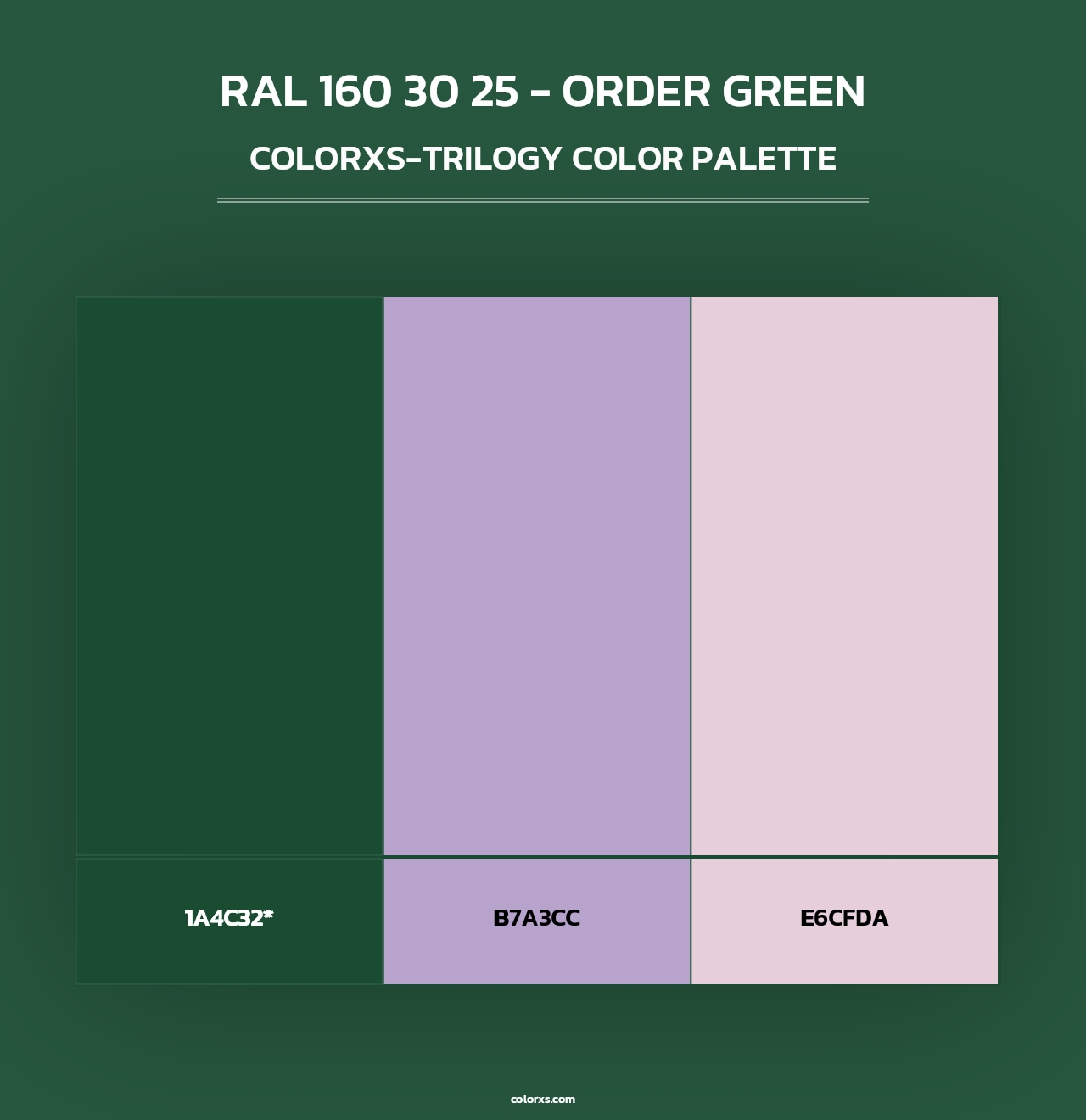 RAL 160 30 25 - Order Green - Colorxs Trilogy Palette
