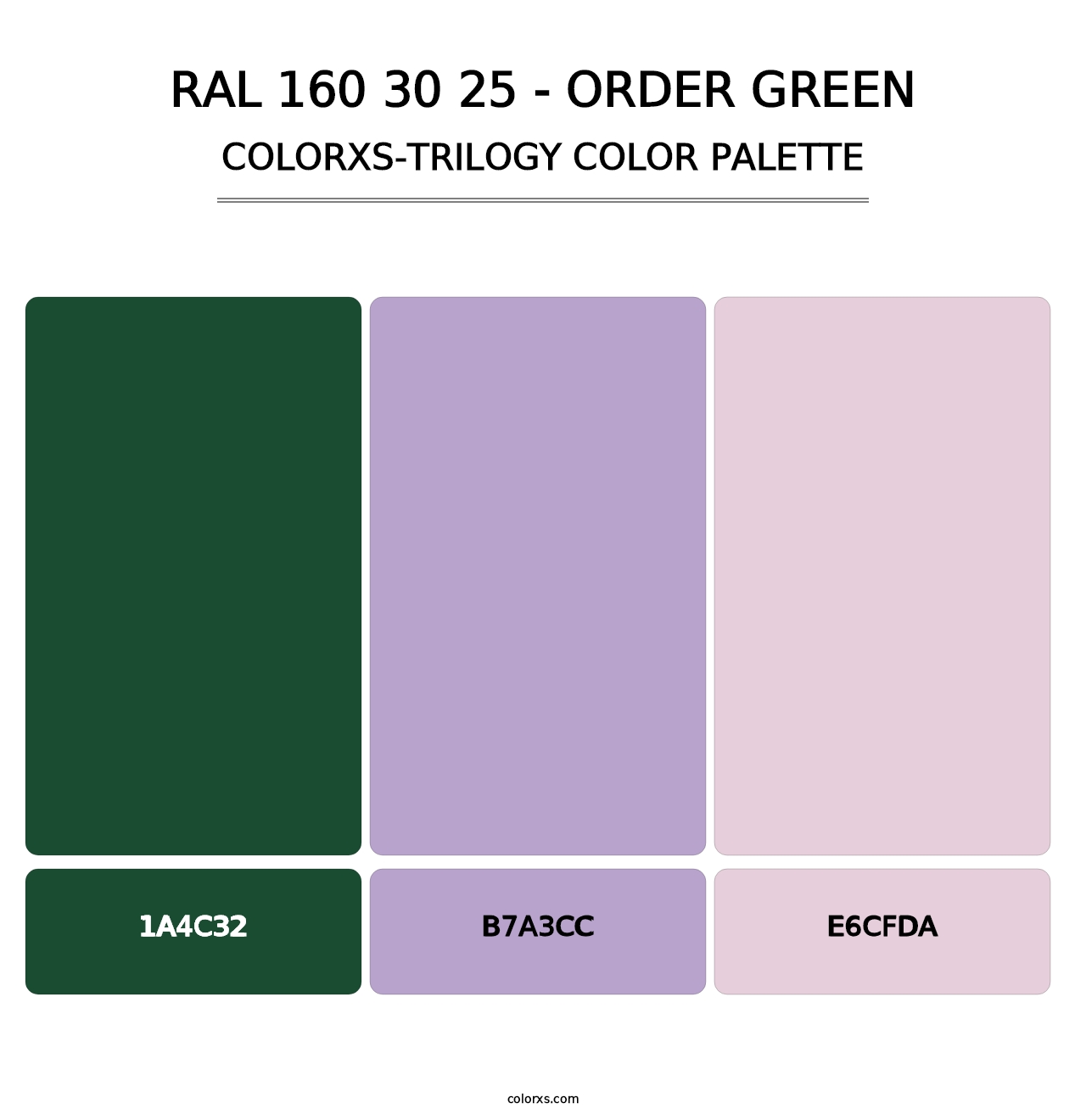 RAL 160 30 25 - Order Green - Colorxs Trilogy Palette