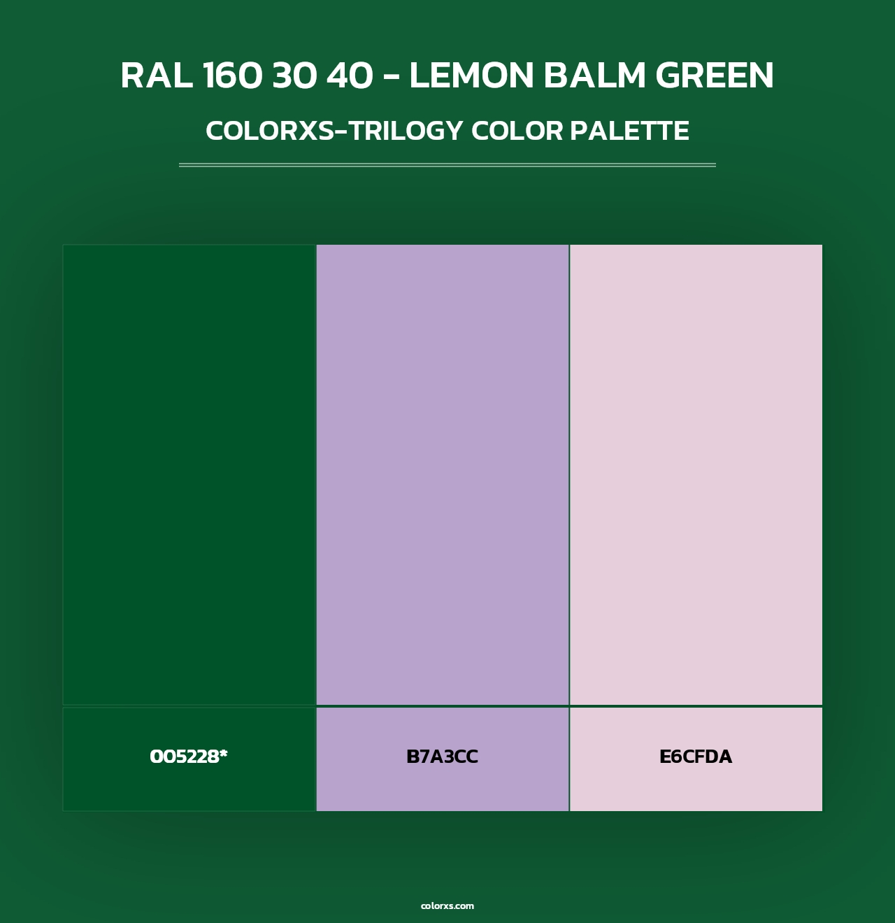 RAL 160 30 40 - Lemon Balm Green - Colorxs Trilogy Palette