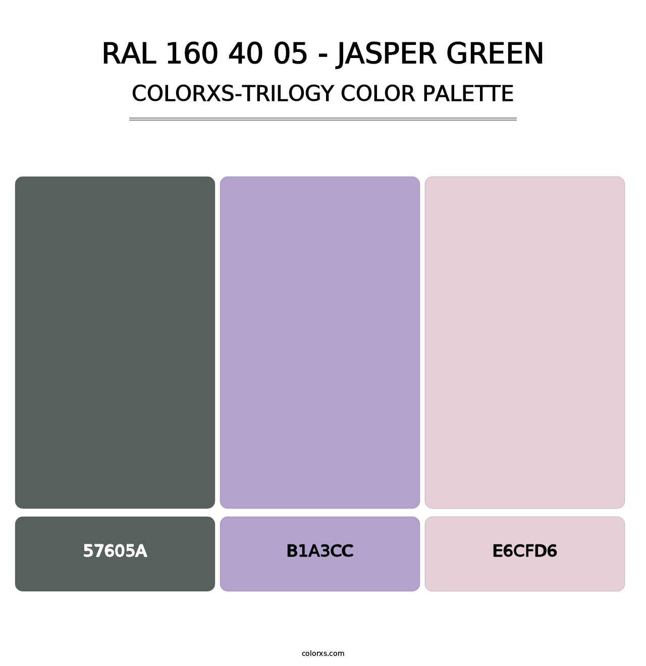 RAL 160 40 05 - Jasper Green - Colorxs Trilogy Palette