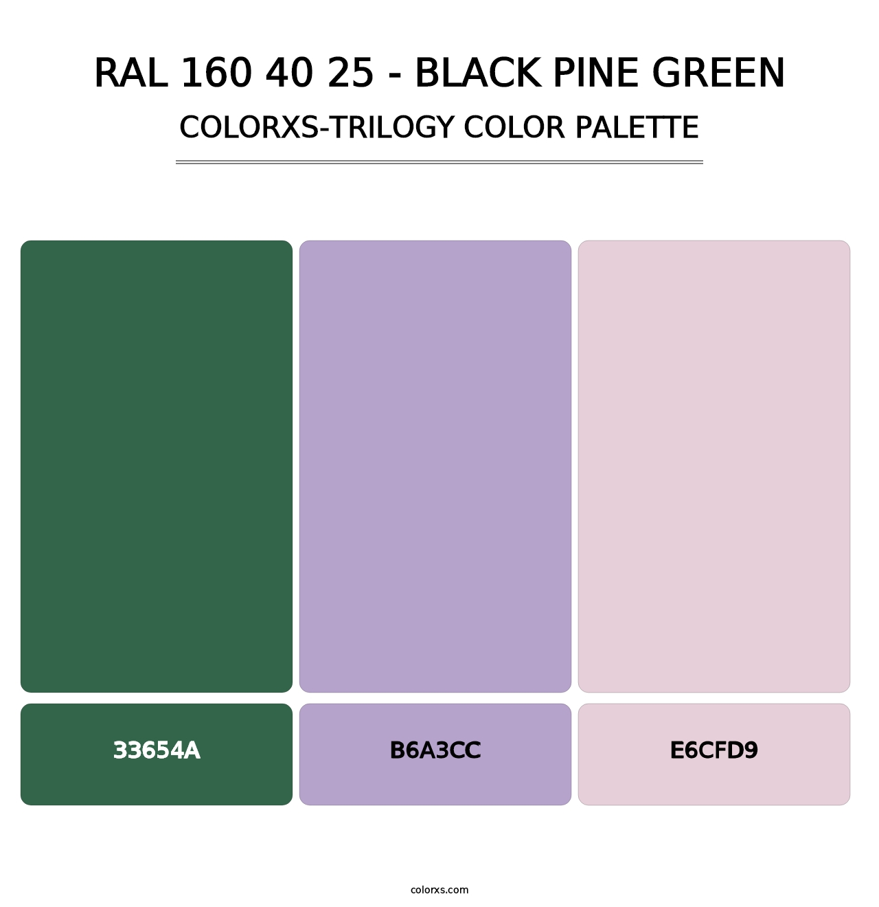 RAL 160 40 25 - Black Pine Green - Colorxs Trilogy Palette