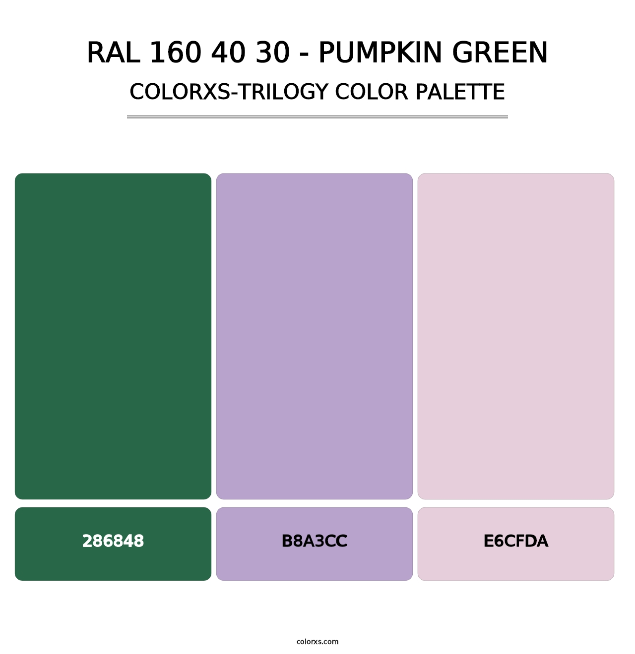RAL 160 40 30 - Pumpkin Green - Colorxs Trilogy Palette