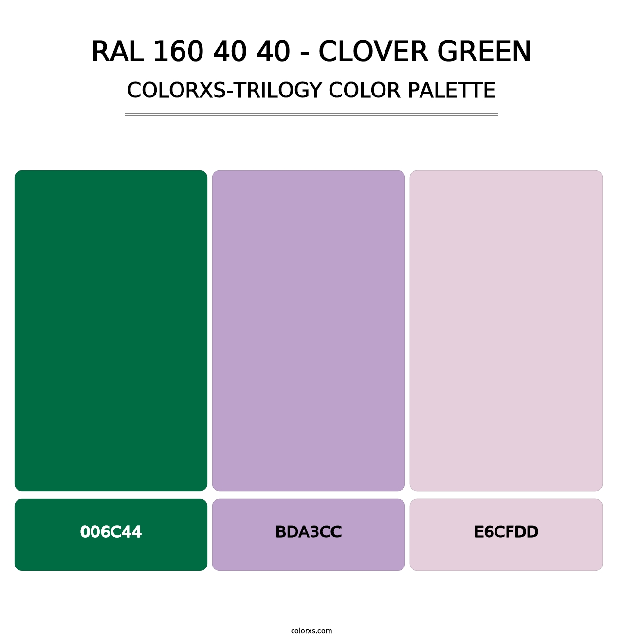 RAL 160 40 40 - Clover Green - Colorxs Trilogy Palette