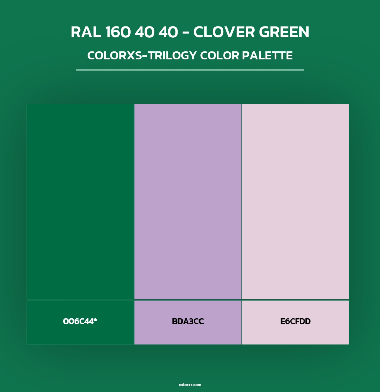 RAL 160 40 40 - Clover Green - Colorxs Trilogy Palette