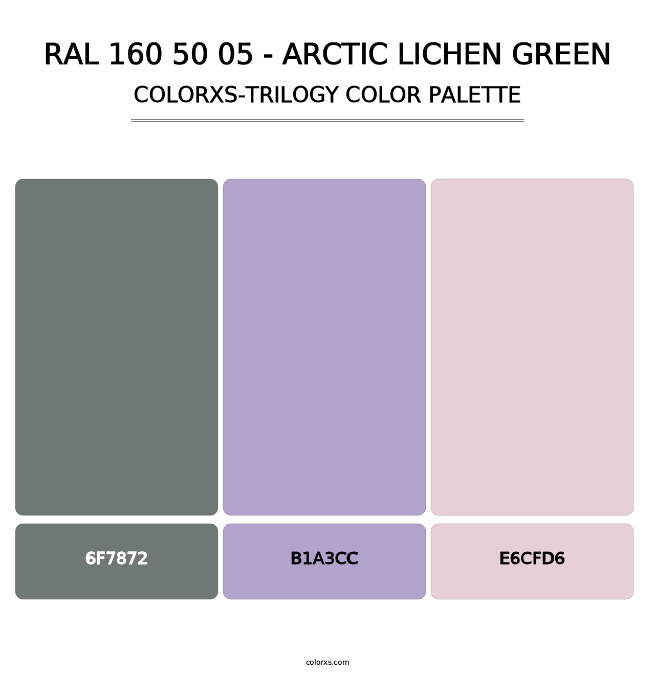 RAL 160 50 05 - Arctic Lichen Green - Colorxs Trilogy Palette