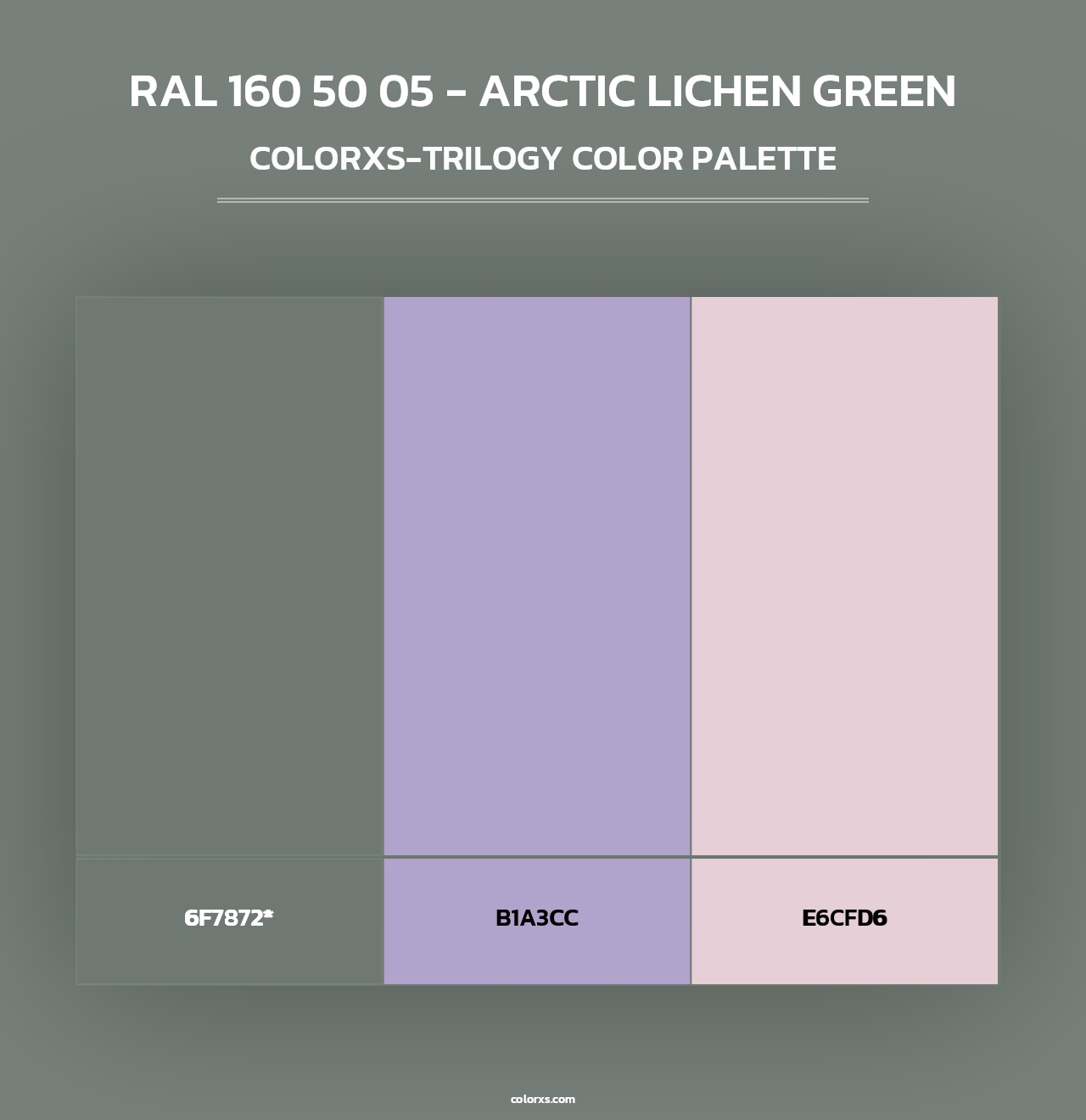 RAL 160 50 05 - Arctic Lichen Green - Colorxs Trilogy Palette
