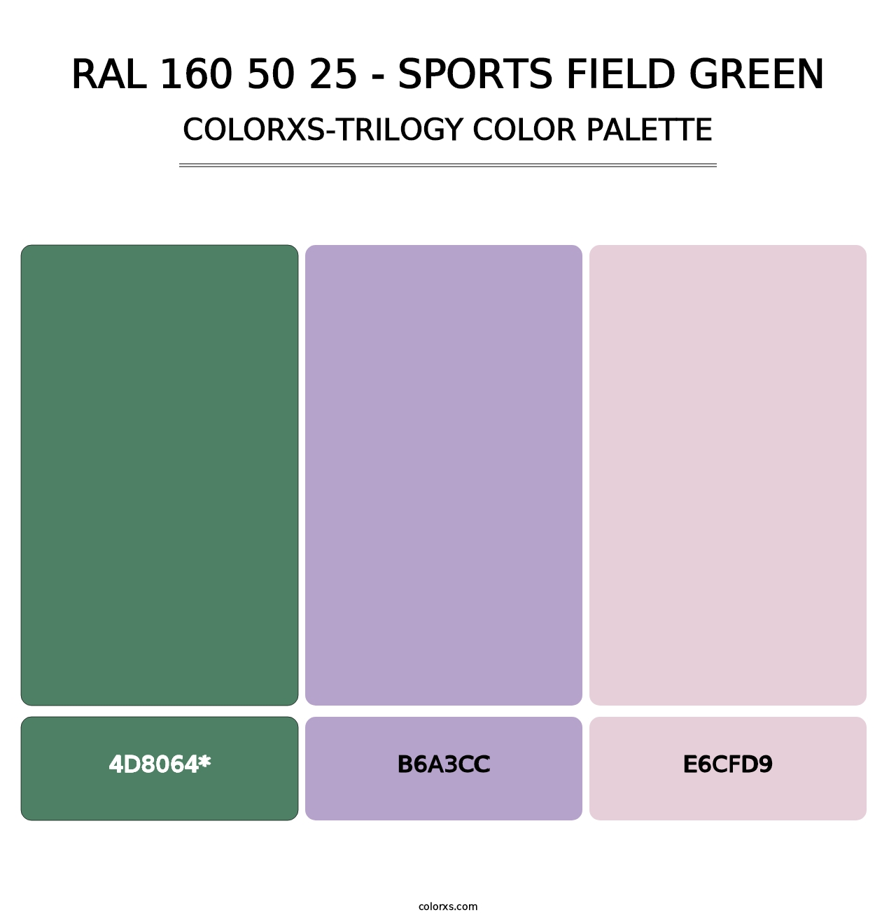 RAL 160 50 25 - Sports Field Green - Colorxs Trilogy Palette