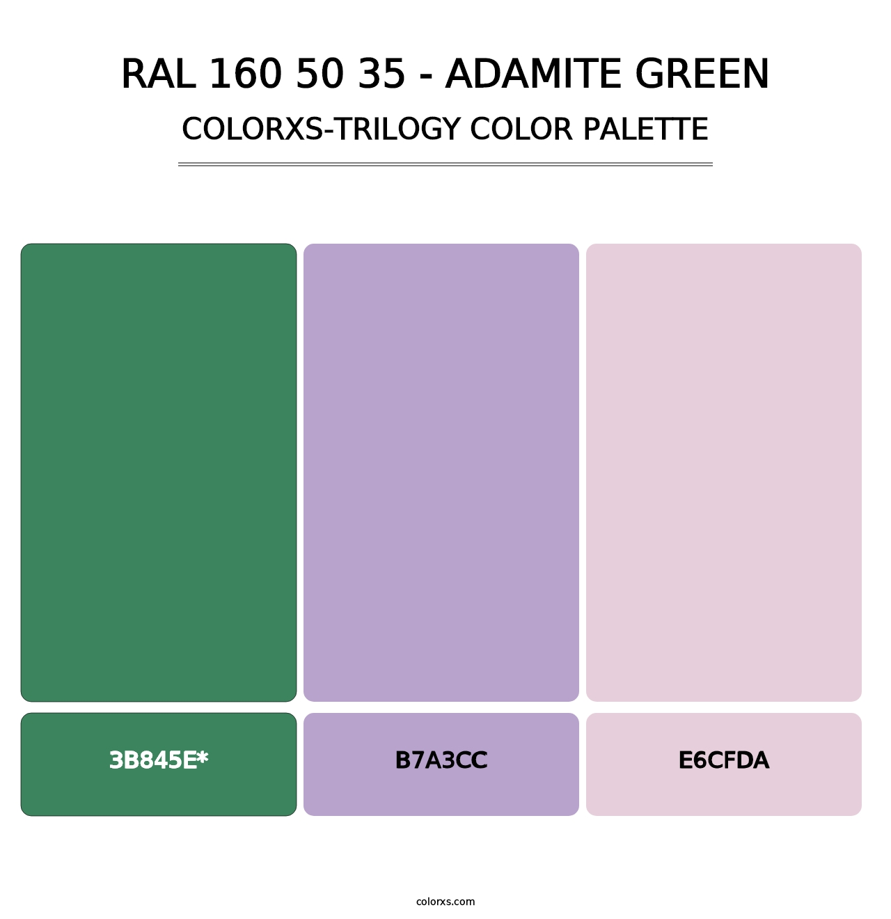 RAL 160 50 35 - Adamite Green - Colorxs Trilogy Palette