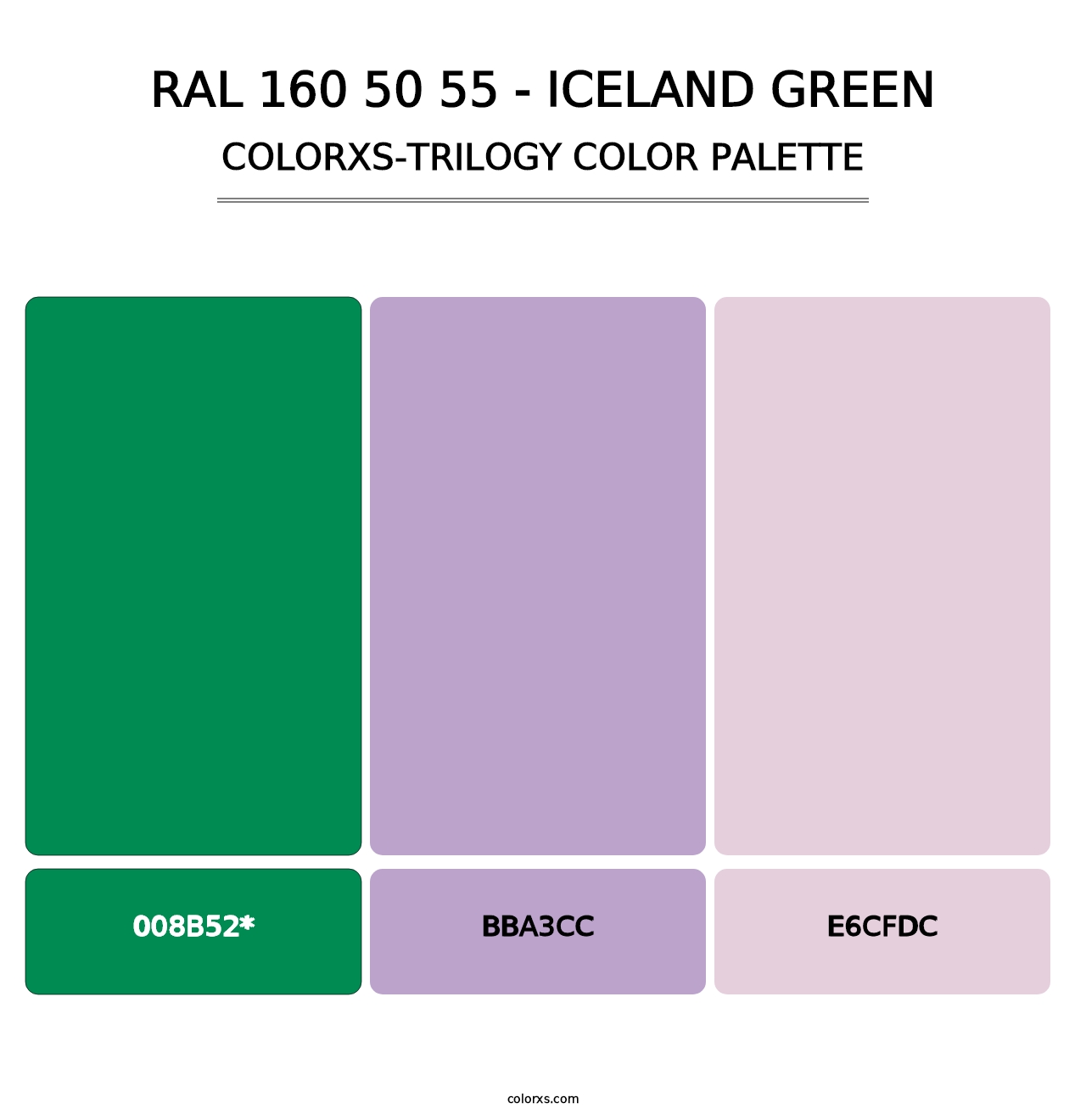 RAL 160 50 55 - Iceland Green - Colorxs Trilogy Palette