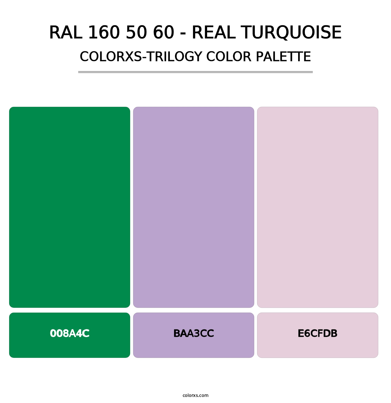 RAL 160 50 60 - Real Turquoise - Colorxs Trilogy Palette