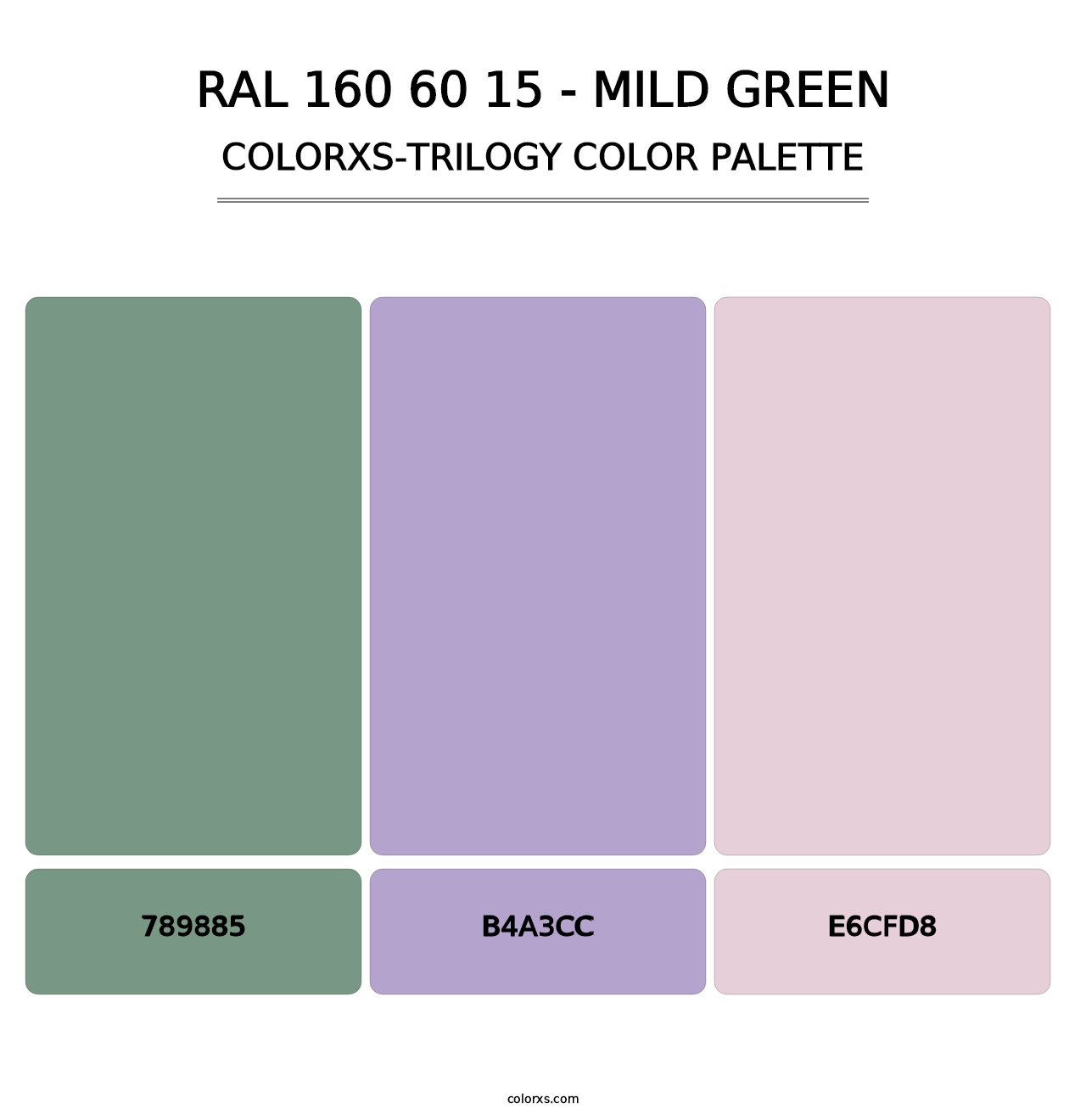 RAL 160 60 15 - Mild Green - Colorxs Trilogy Palette