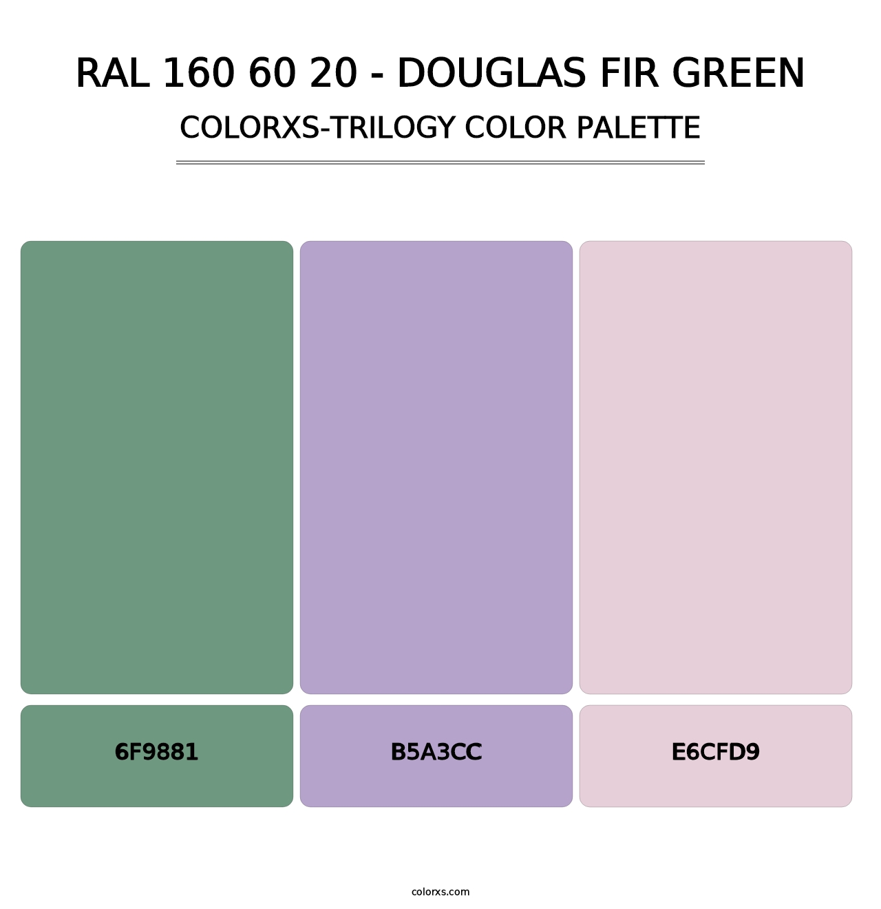 RAL 160 60 20 - Douglas Fir Green - Colorxs Trilogy Palette