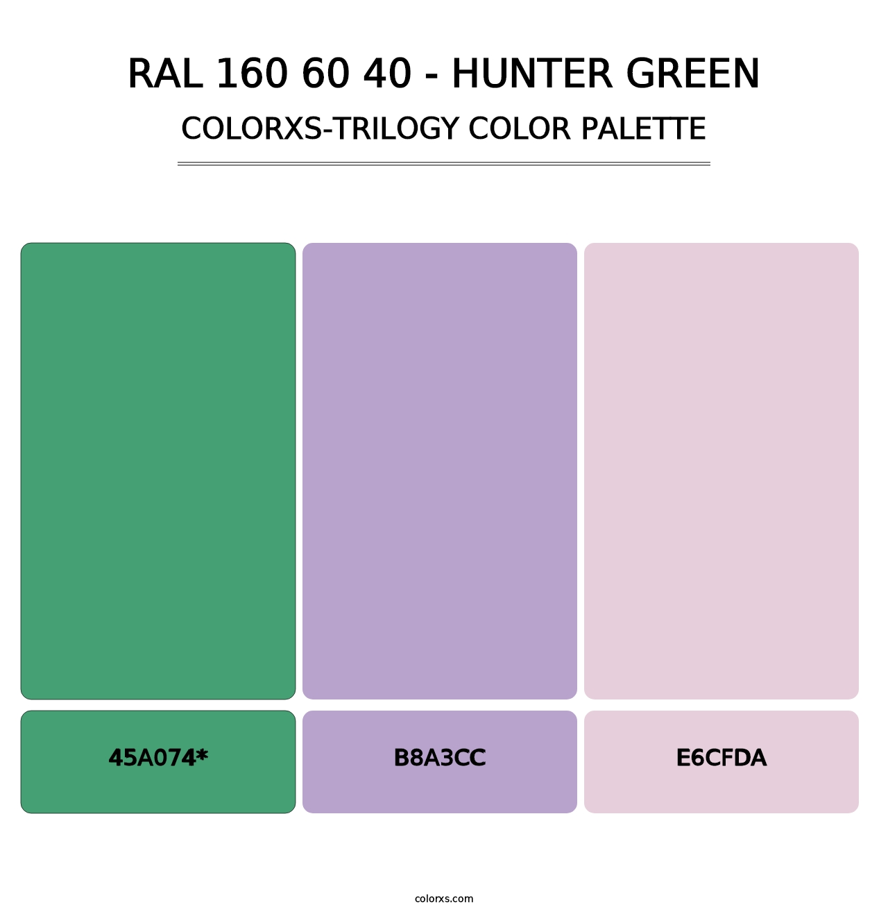 RAL 160 60 40 - Hunter Green - Colorxs Trilogy Palette