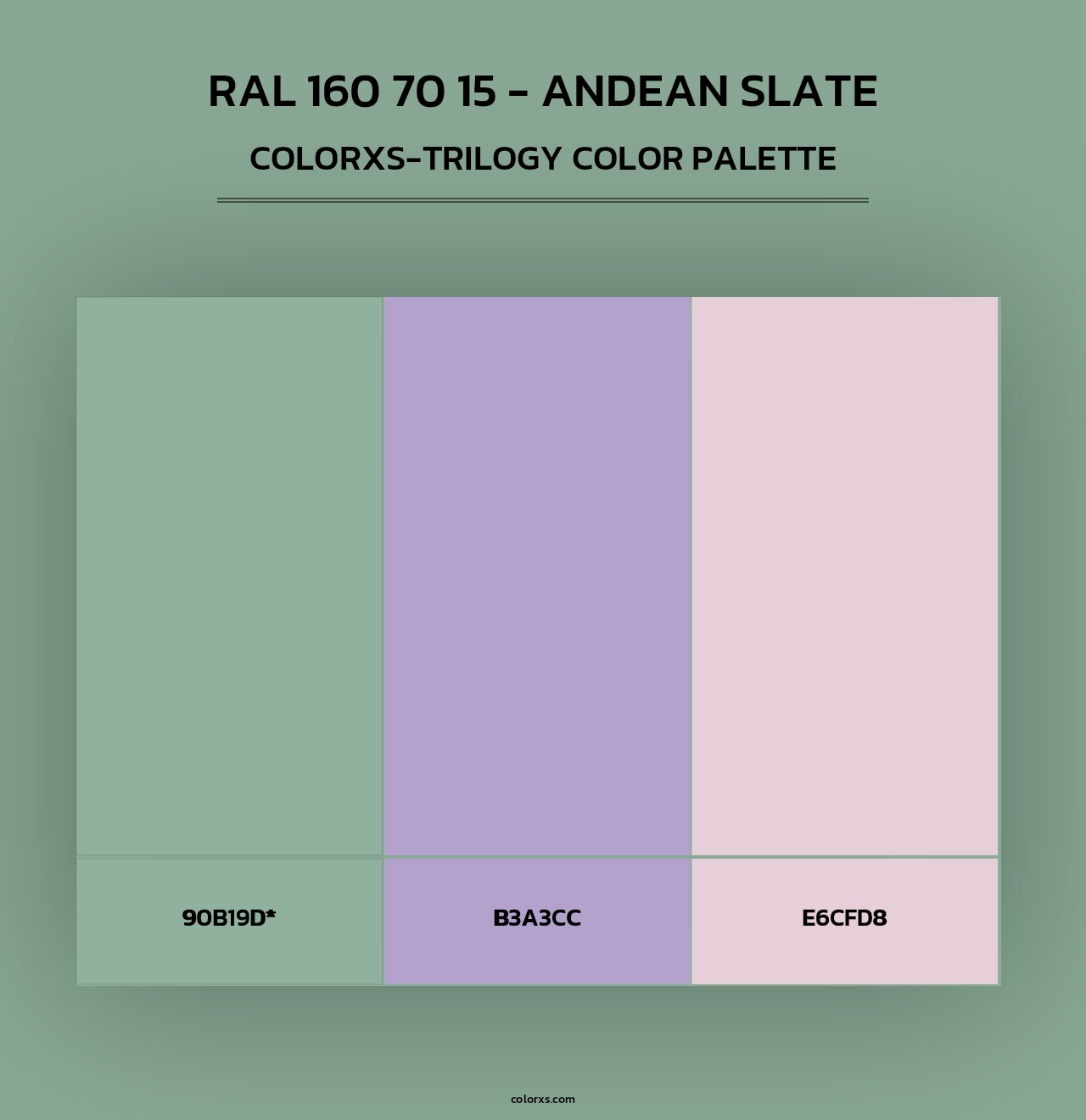 RAL 160 70 15 - Andean Slate - Colorxs Trilogy Palette