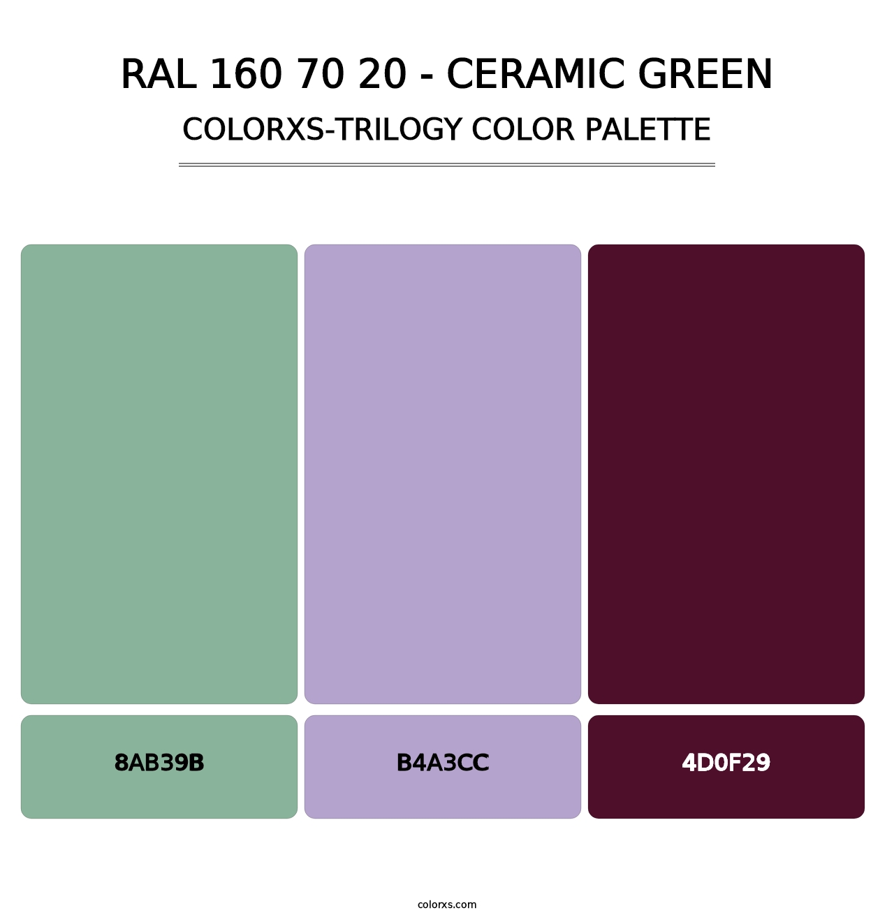 RAL 160 70 20 - Ceramic Green - Colorxs Trilogy Palette