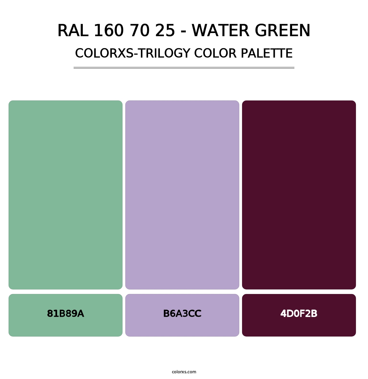 RAL 160 70 25 - Water Green - Colorxs Trilogy Palette