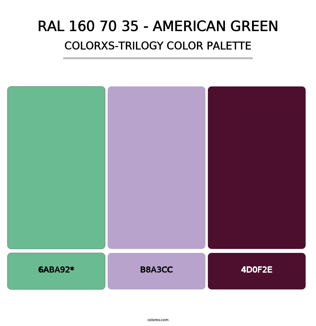 RAL 160 70 35 - American Green - Colorxs Trilogy Palette