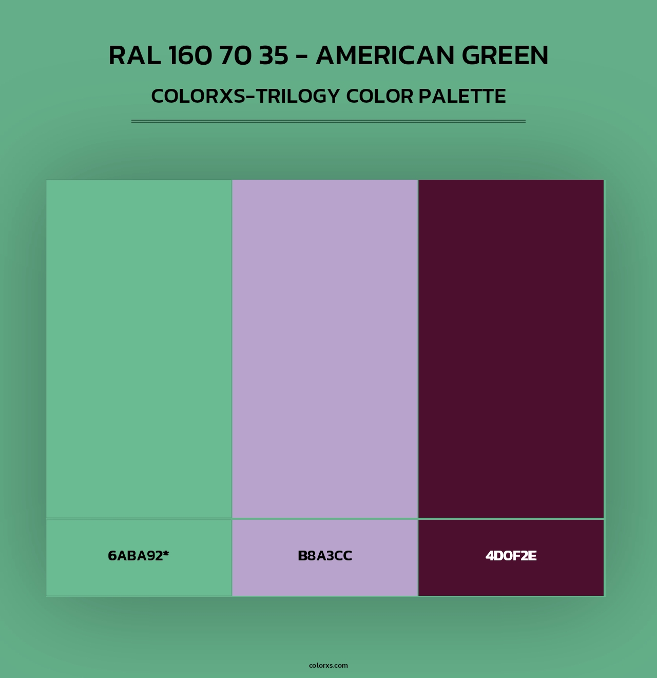RAL 160 70 35 - American Green - Colorxs Trilogy Palette