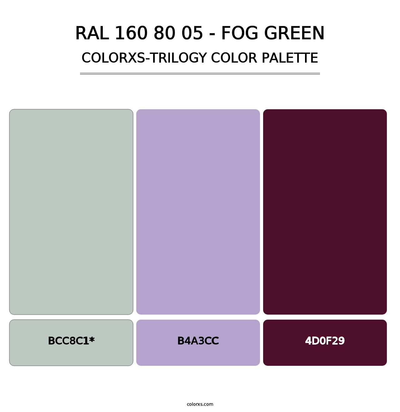 RAL 160 80 05 - Fog Green - Colorxs Trilogy Palette