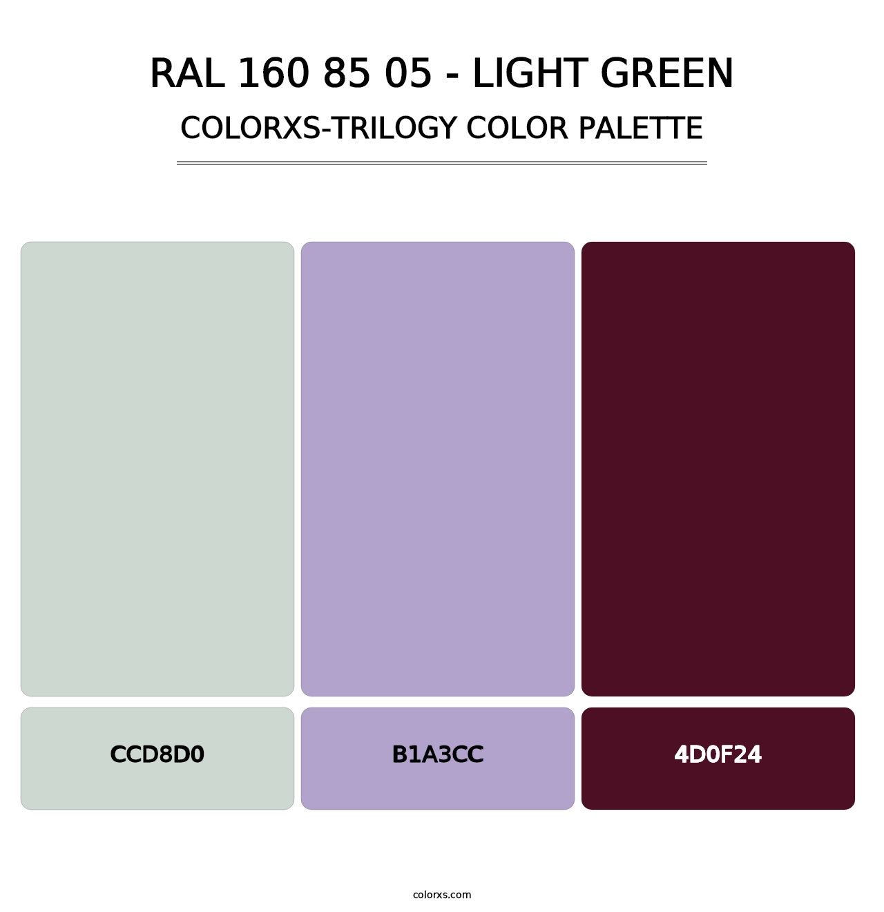 RAL 160 85 05 - Light Green - Colorxs Trilogy Palette