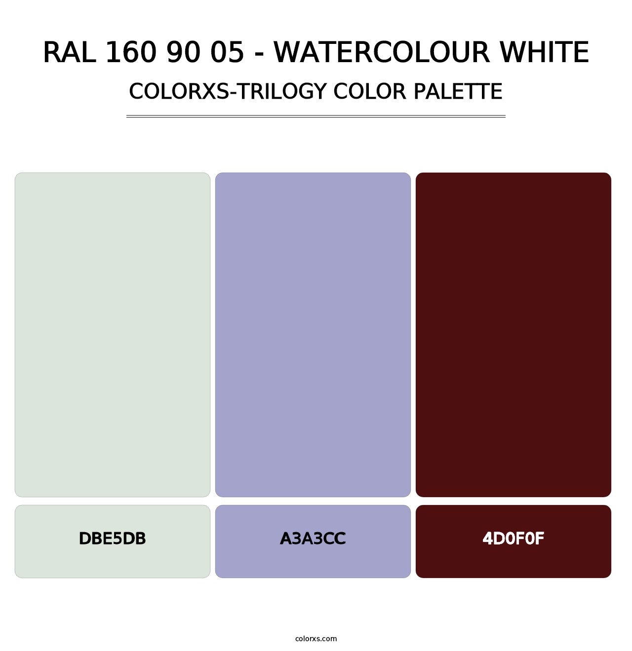 RAL 160 90 05 - Watercolour White - Colorxs Trilogy Palette