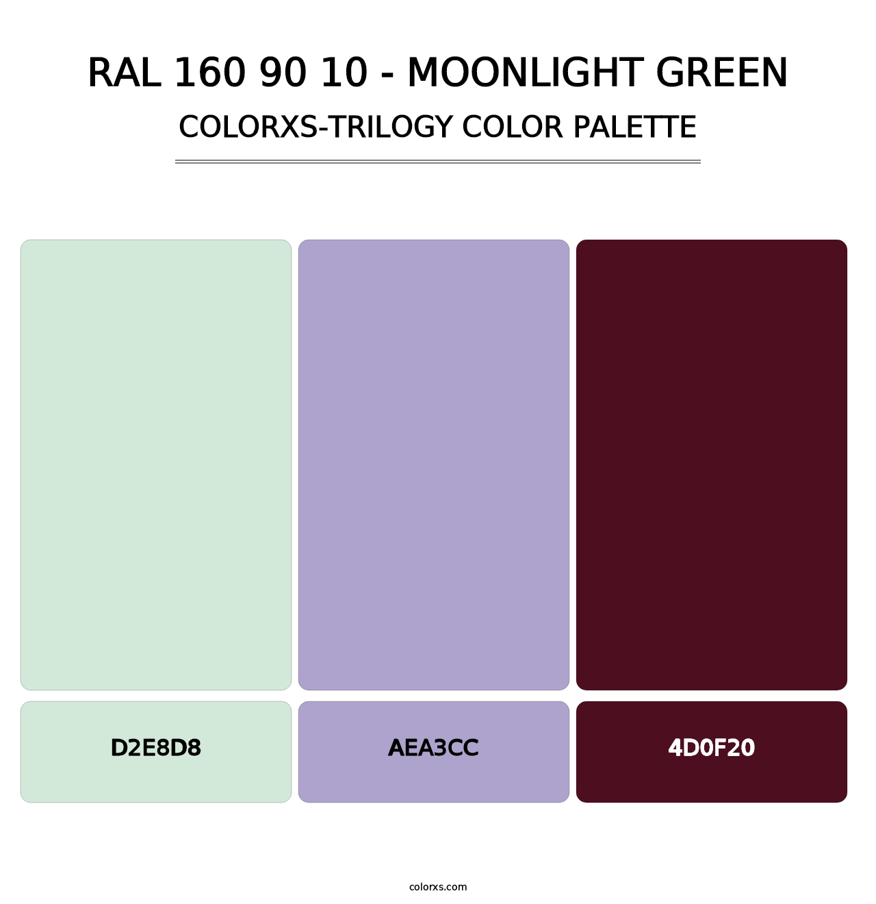 RAL 160 90 10 - Moonlight Green - Colorxs Trilogy Palette