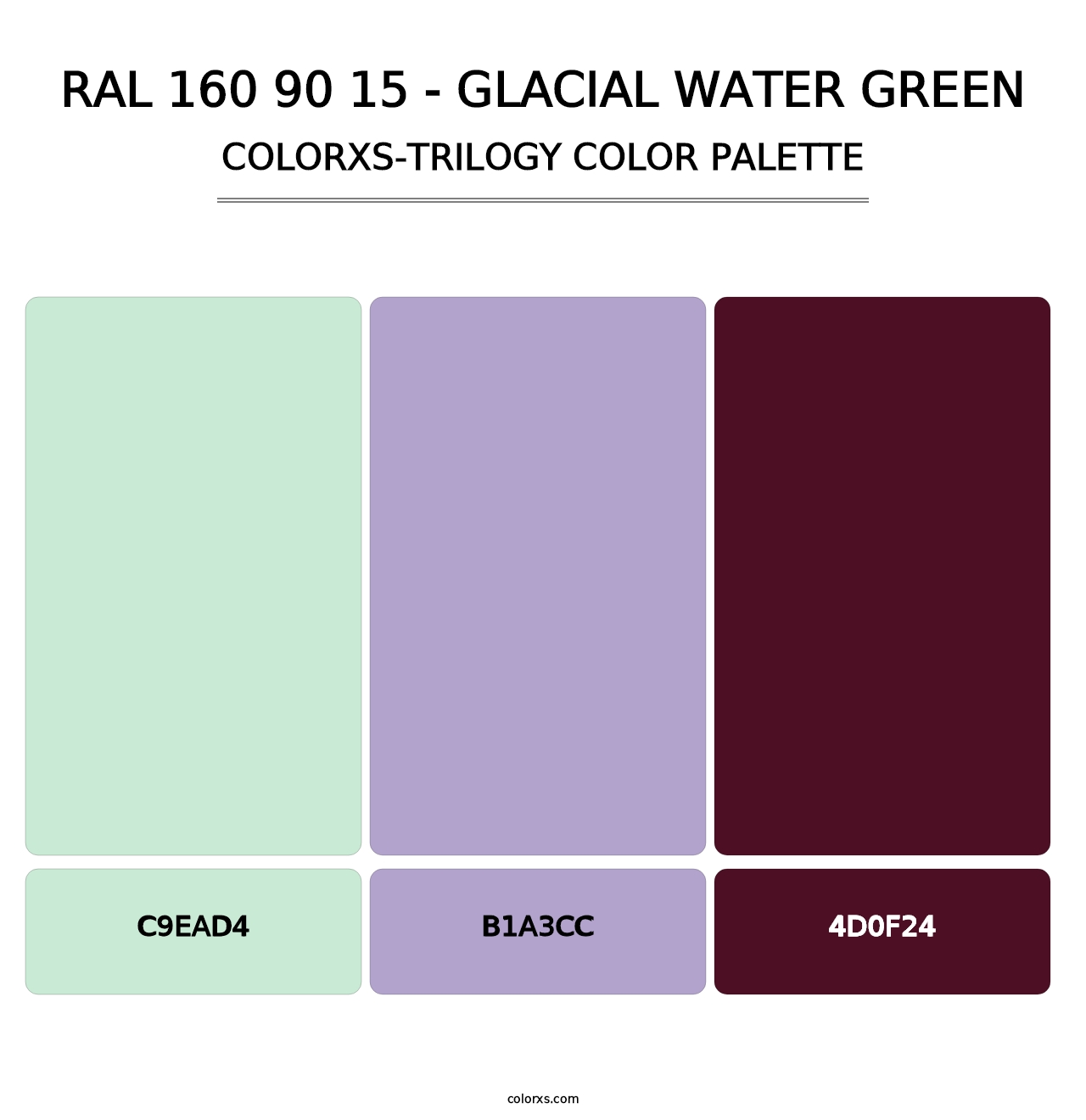 RAL 160 90 15 - Glacial Water Green - Colorxs Trilogy Palette