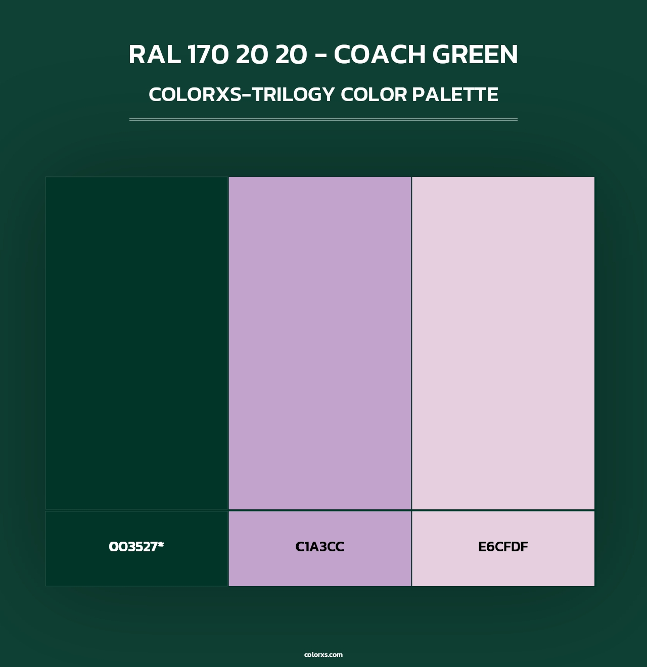 RAL 170 20 20 - Coach Green - Colorxs Trilogy Palette