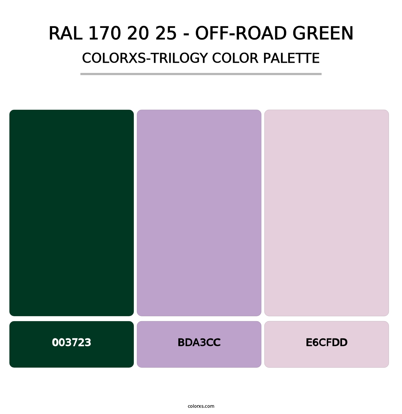 RAL 170 20 25 - Off-Road Green - Colorxs Trilogy Palette