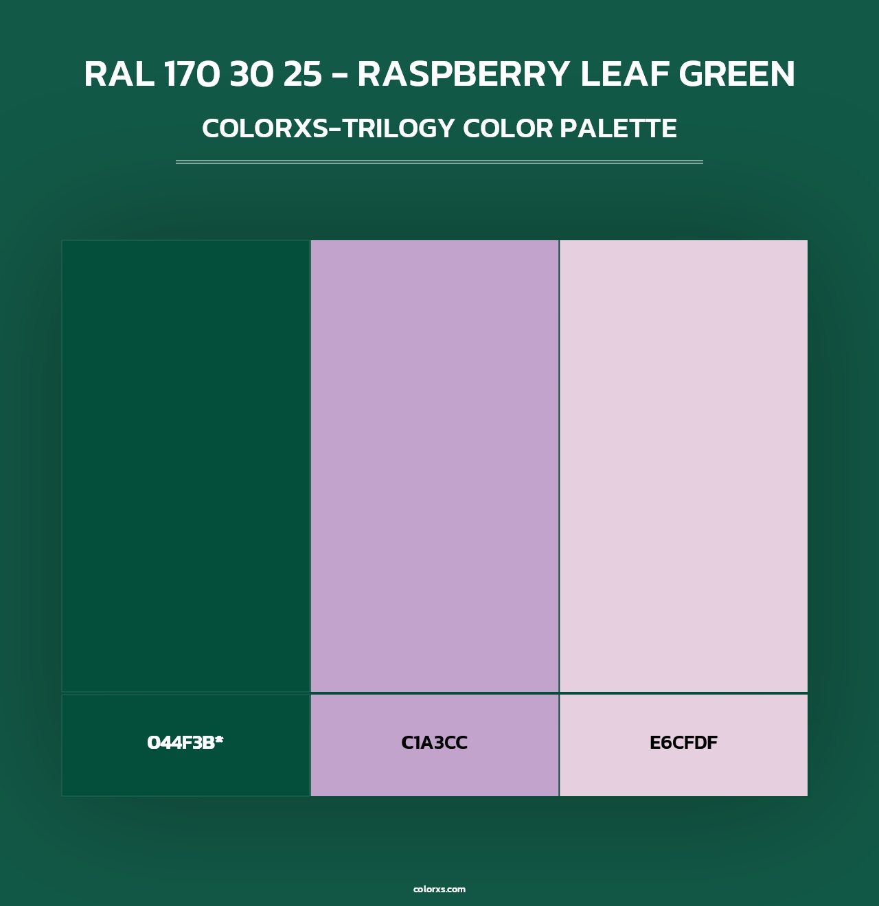 RAL 170 30 25 - Raspberry Leaf Green - Colorxs Trilogy Palette