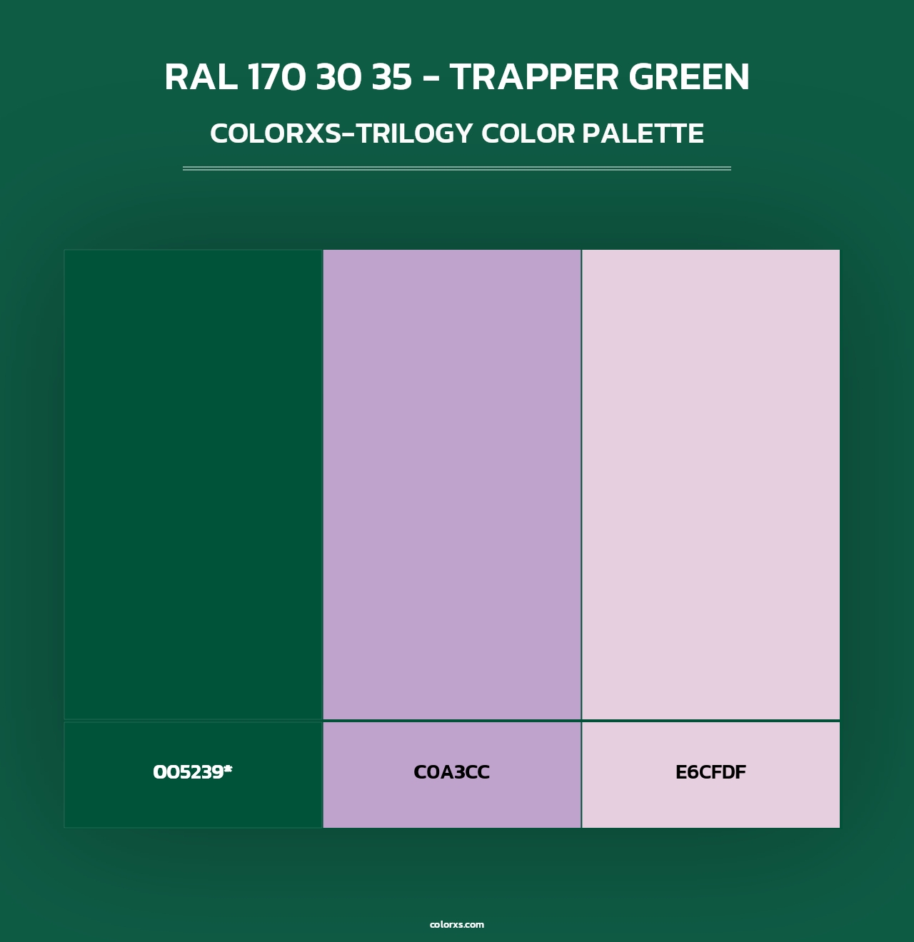 RAL 170 30 35 - Trapper Green - Colorxs Trilogy Palette