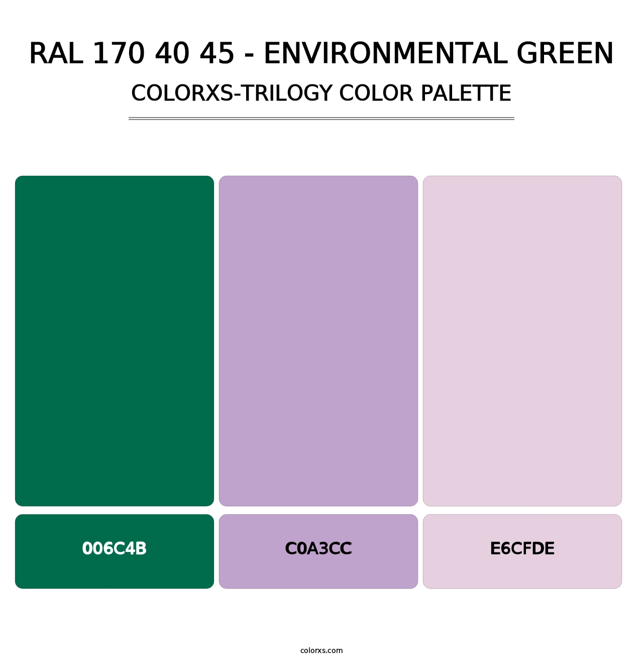 RAL 170 40 45 - Environmental Green - Colorxs Trilogy Palette