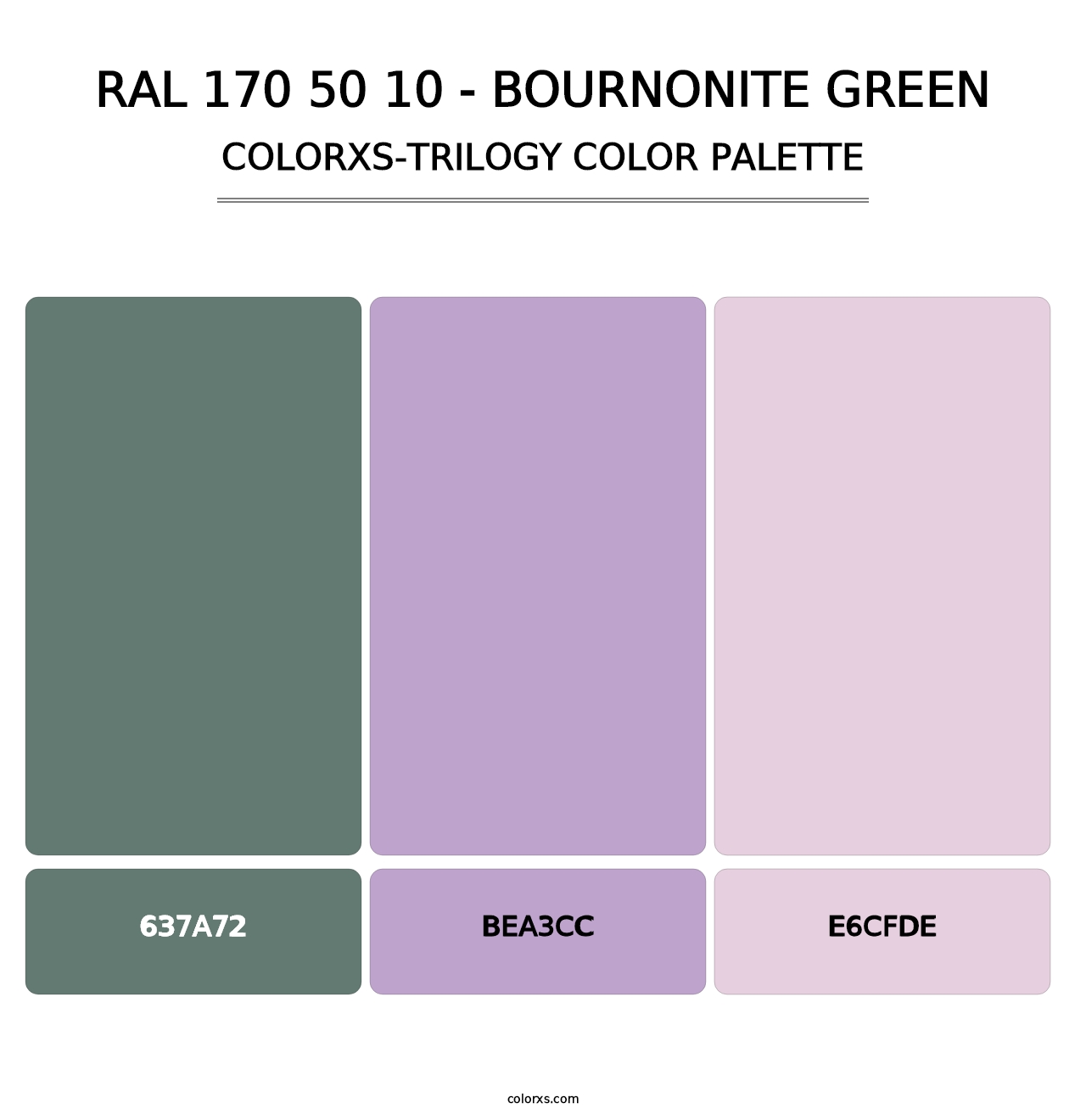 RAL 170 50 10 - Bournonite Green - Colorxs Trilogy Palette