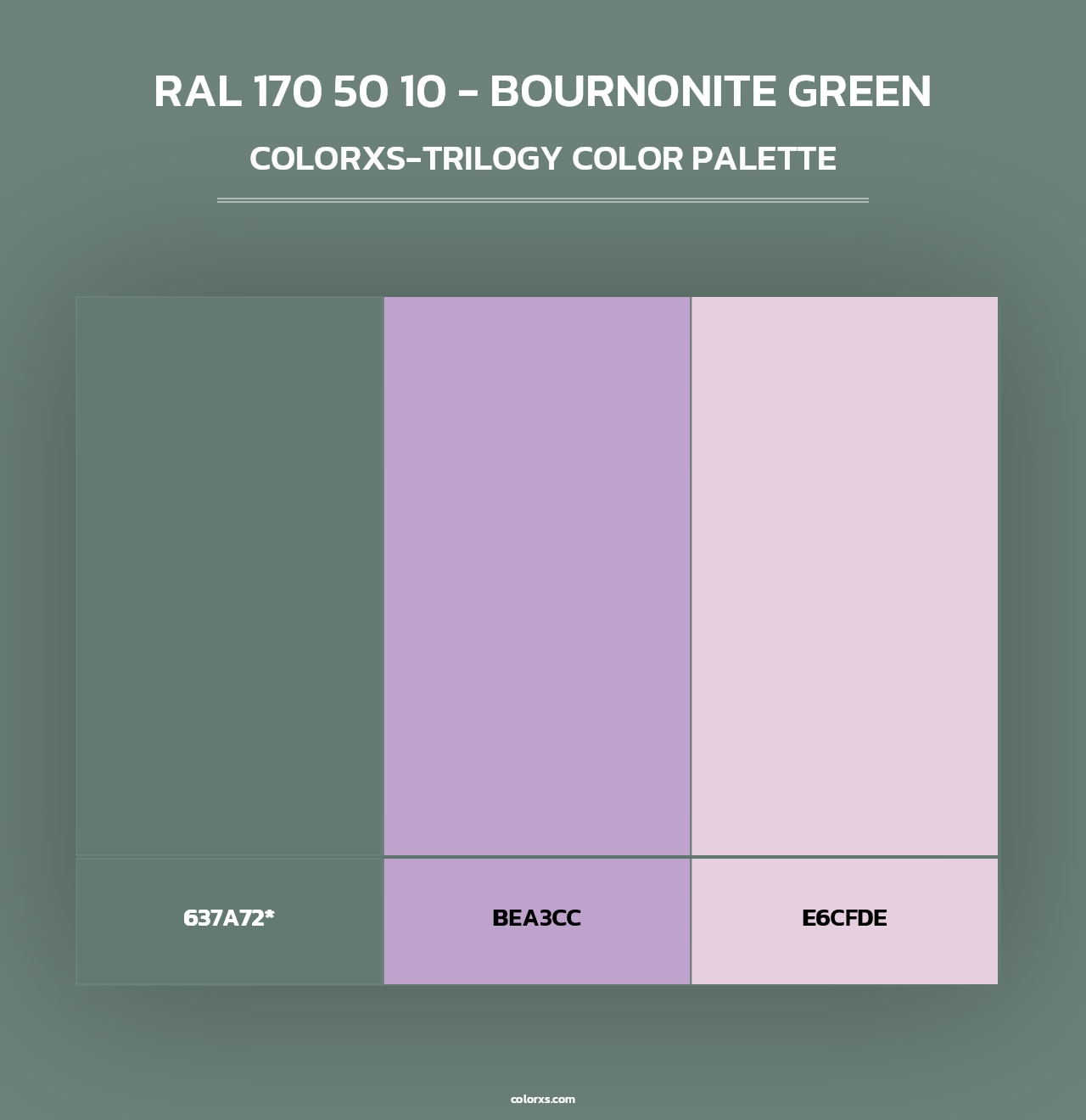 RAL 170 50 10 - Bournonite Green - Colorxs Trilogy Palette