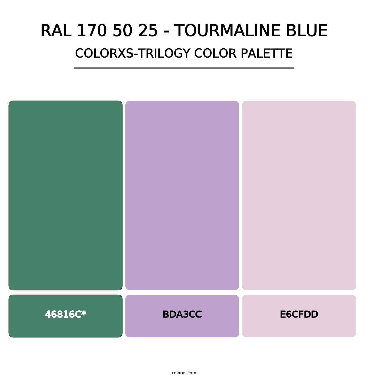 RAL 170 50 25 - Tourmaline Blue - Colorxs Trilogy Palette