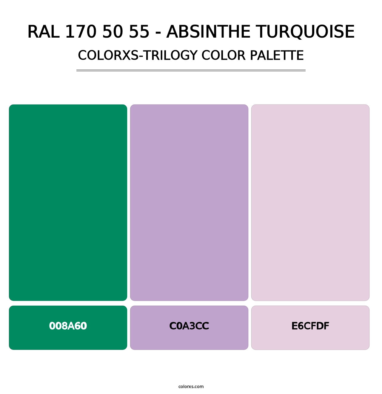 RAL 170 50 55 - Absinthe Turquoise - Colorxs Trilogy Palette