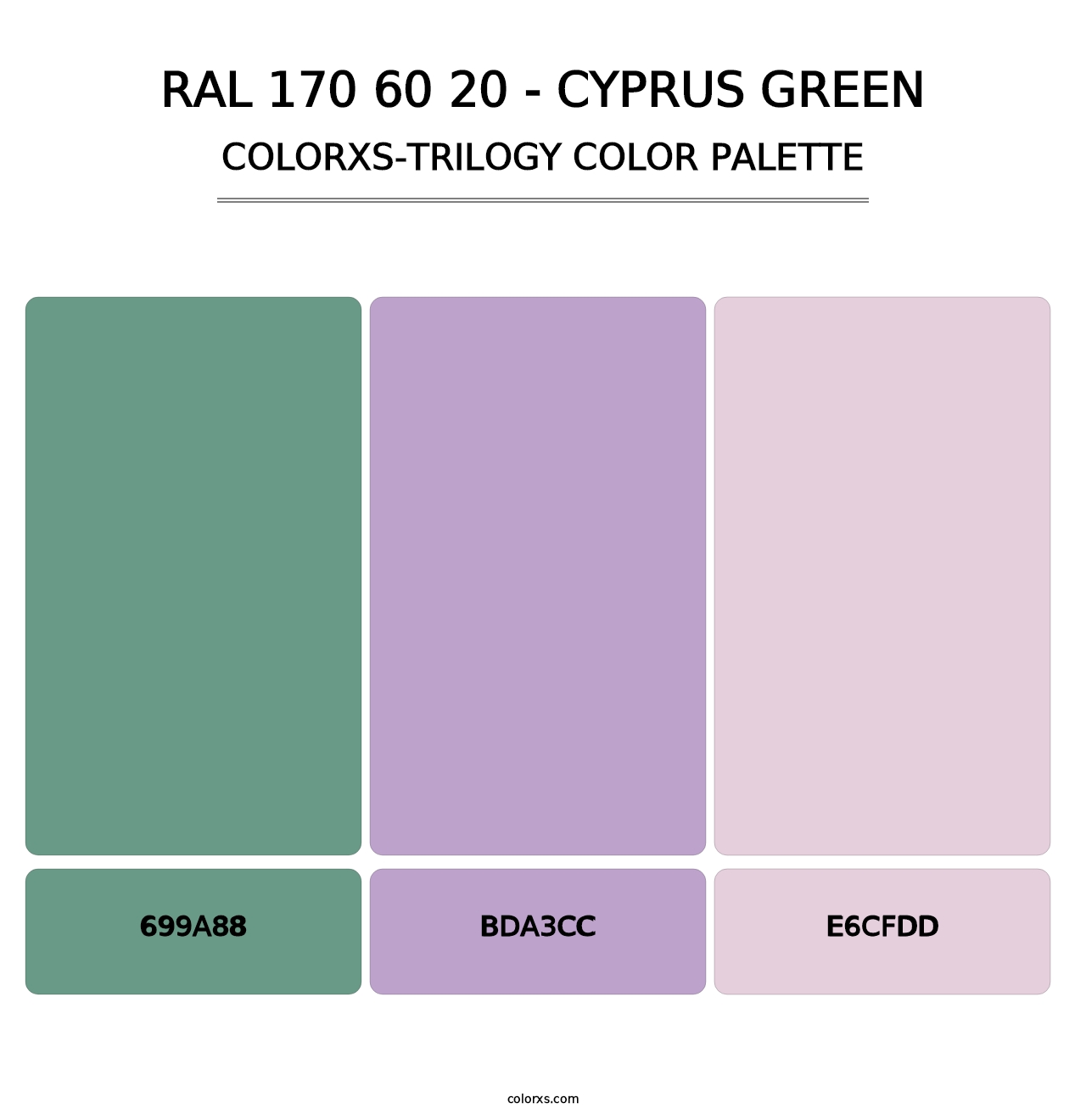 RAL 170 60 20 - Cyprus Green - Colorxs Trilogy Palette