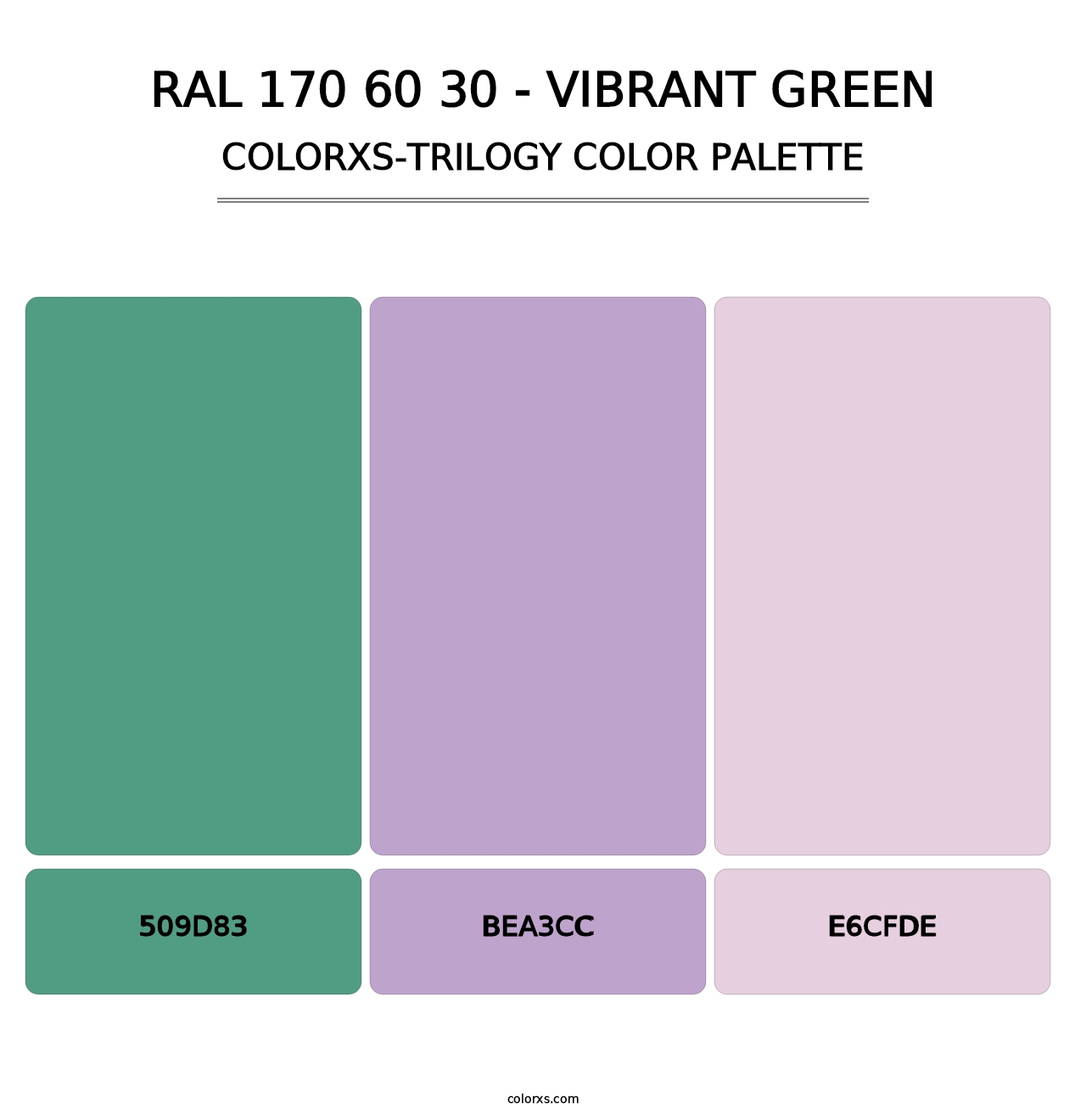 RAL 170 60 30 - Vibrant Green - Colorxs Trilogy Palette