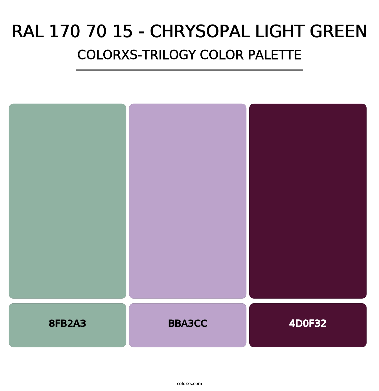 RAL 170 70 15 - Chrysopal Light Green - Colorxs Trilogy Palette