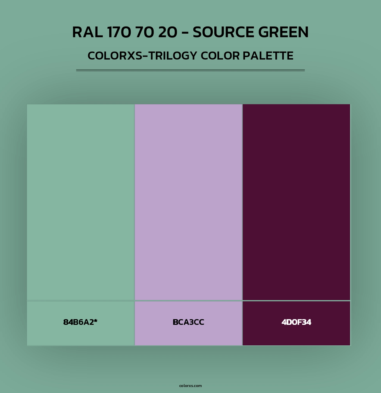 RAL 170 70 20 - Source Green - Colorxs Trilogy Palette